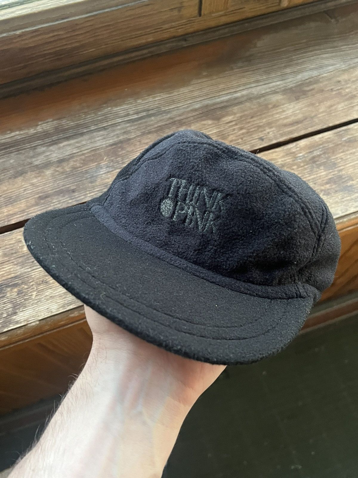 Hat Club Vintage Fleese Cap Think Pink Hat Streetwear Y2K Size ONE SIZE - 4 Thumbnail