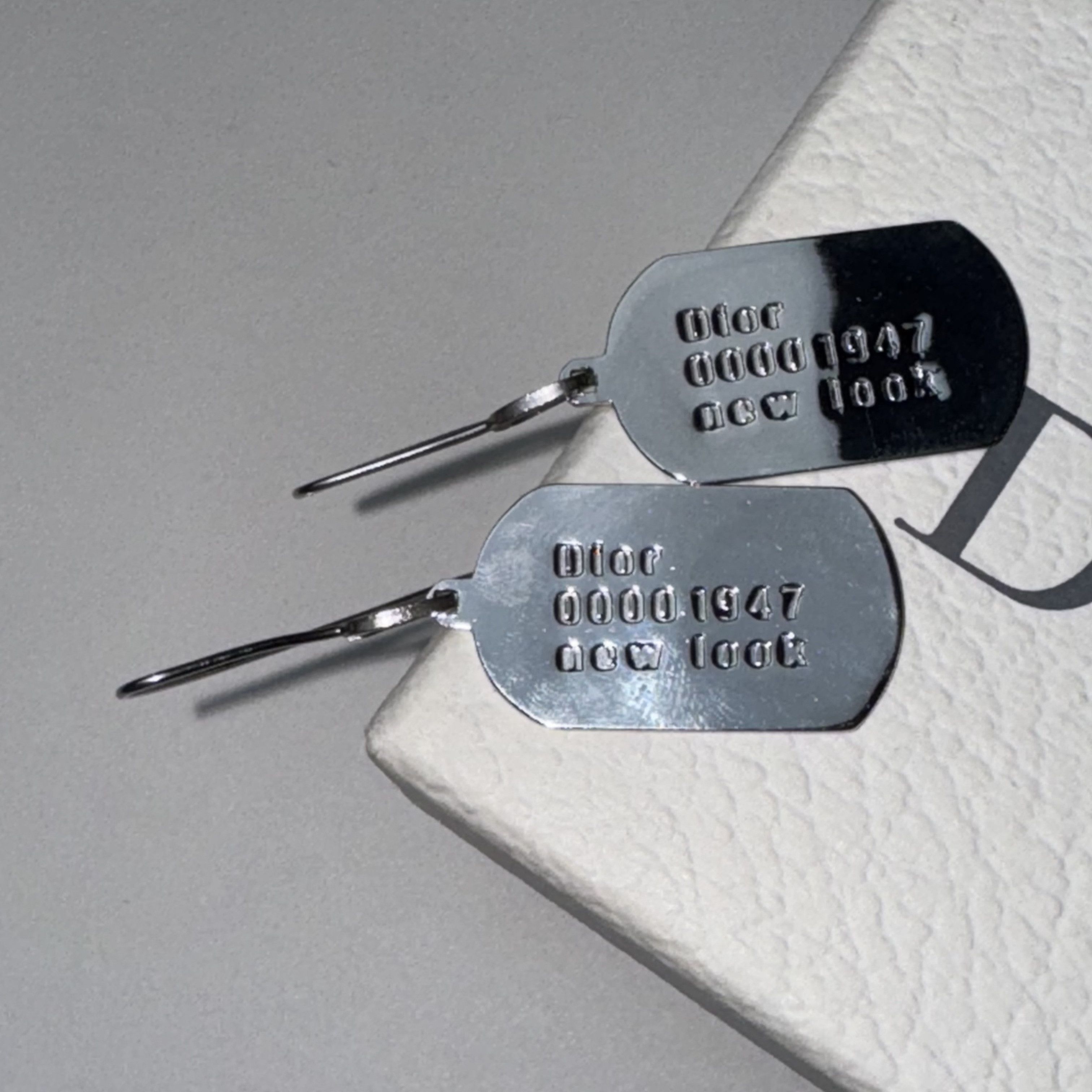 Dior John Galliano ID Tags Earring Size ONE SIZE - 5 Thumbnail
