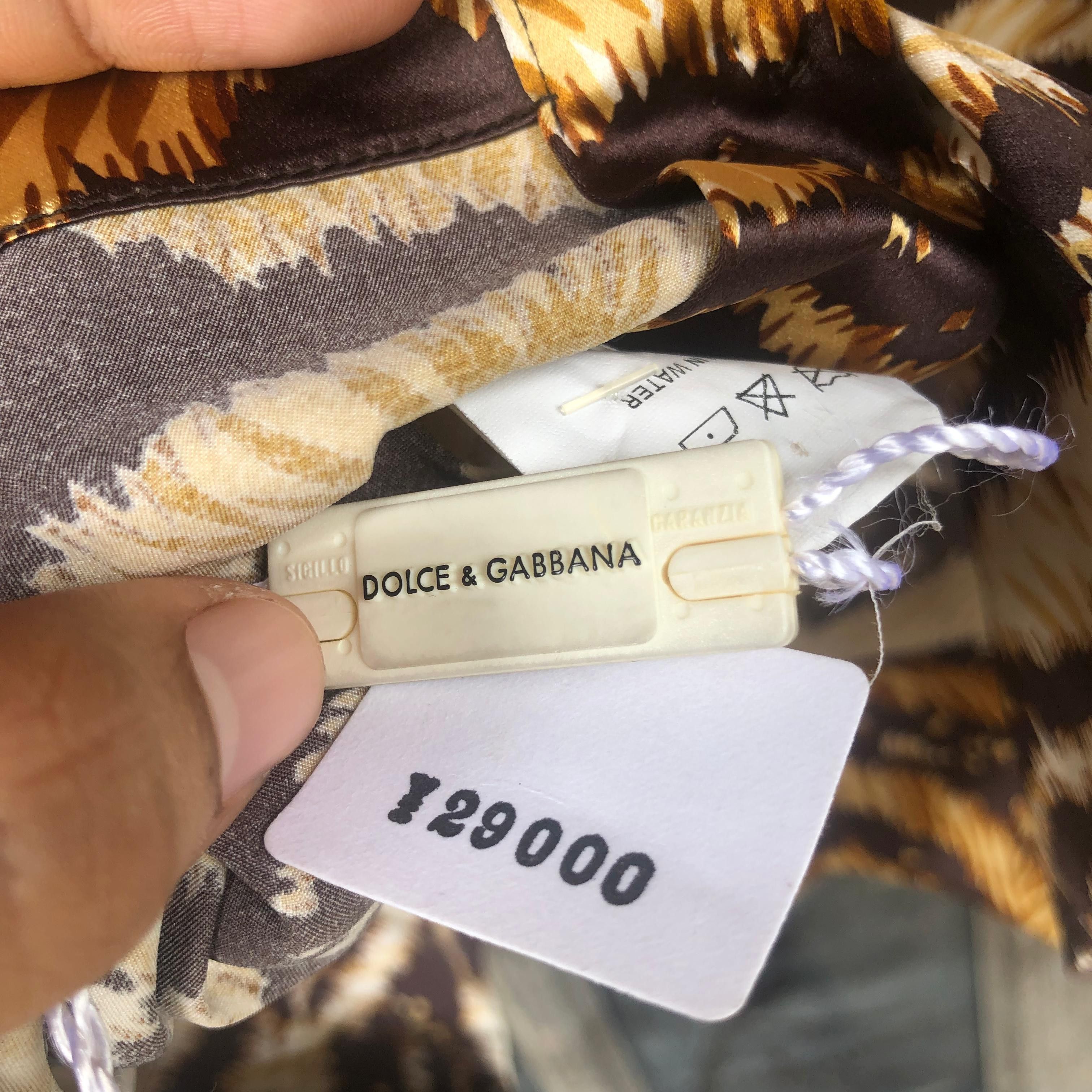 Dolce & Gabbana 🔥 Rare 🔥Dolce & Gabbana Tiger Stripe Silk shirt Size US M / EU 48-50 / 2 - 5 Thumbnail