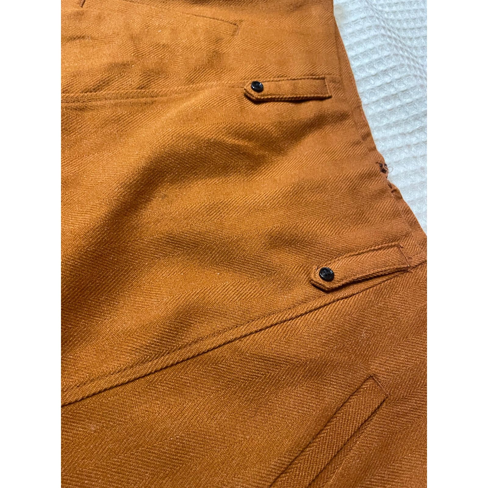 Merona Merona Wool Blend Rust Orange Retro High Waisted Mini Skirt Size 32" / US 10 / IT 46 - 13 Thumbnail
