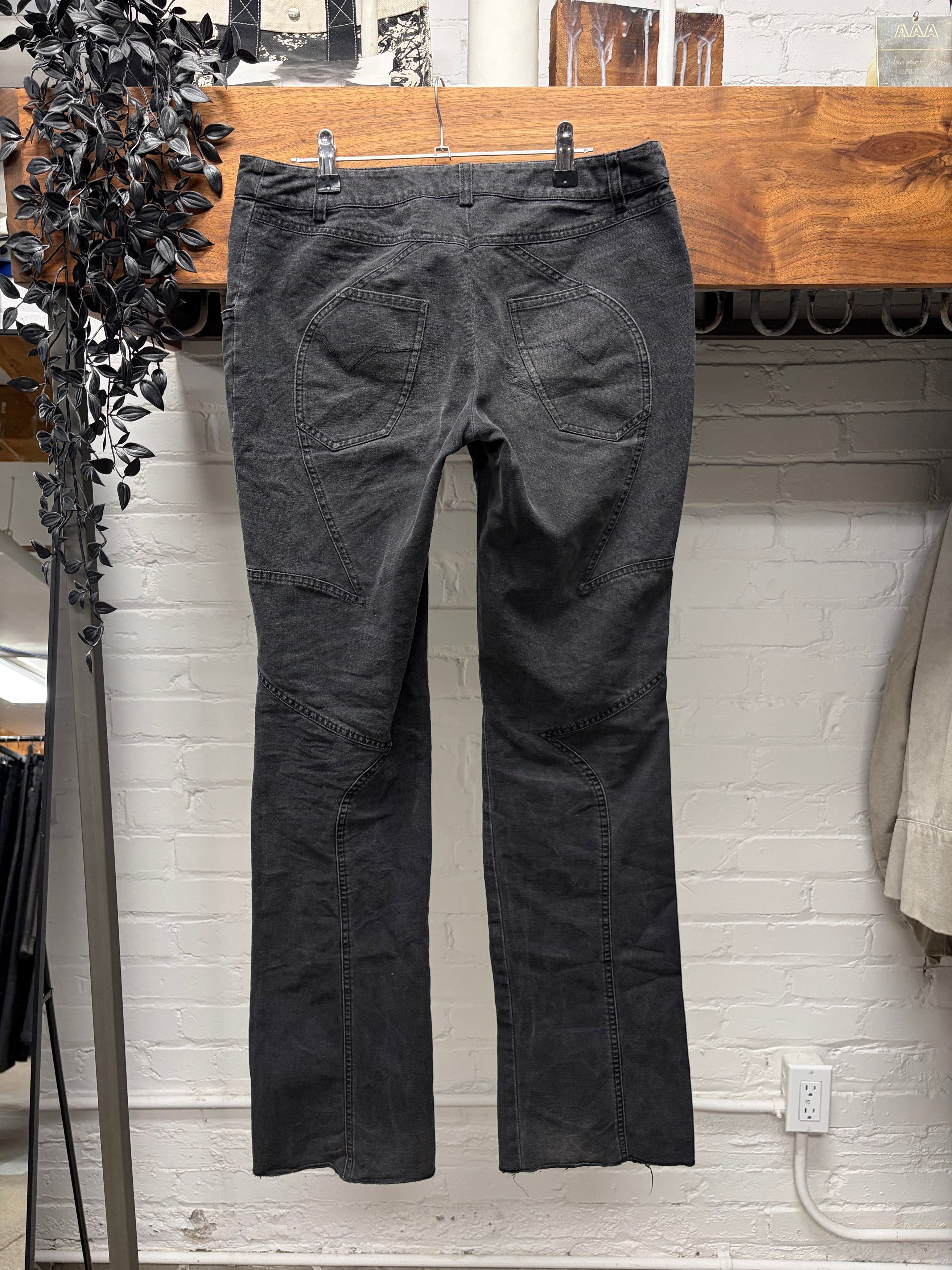 Versace Vintage Versace Panelled Black Low Rise Skinny Jeans Size US 30 / EU 46 - 4 Thumbnail