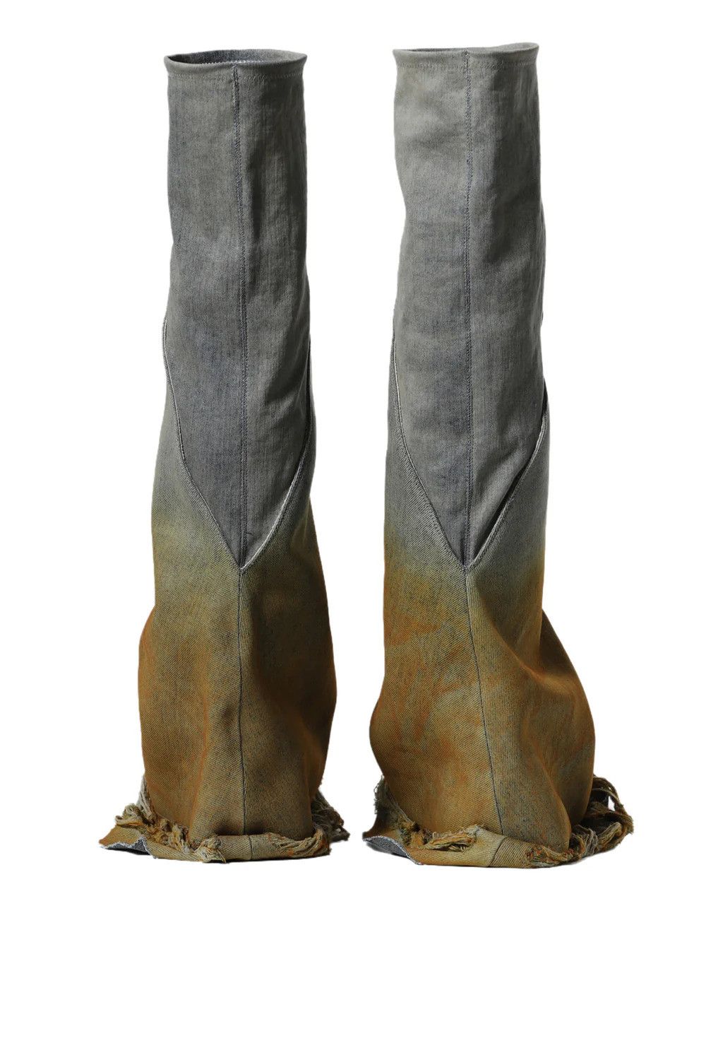 Rick Owens Drkshdw GRAIL RARE EU45 Orange Degrade Fetish Ramone Sock Boot SS24 Size US 12 / EU 45 - 16 Thumbnail