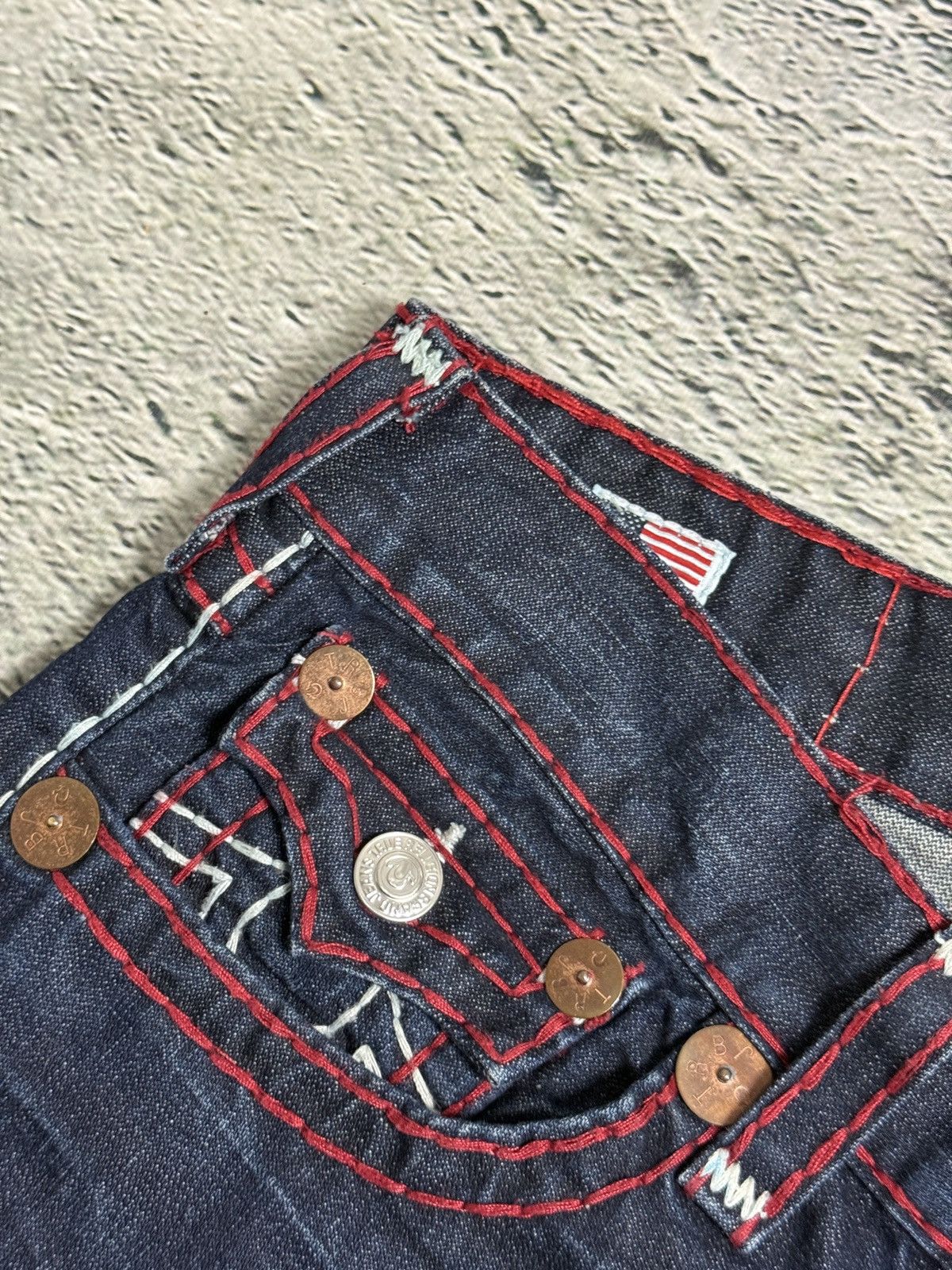 True Religion True Religion jeans straight vintage denim pants navy red Size US 36 / EU 52 - 9 Thumbnail
