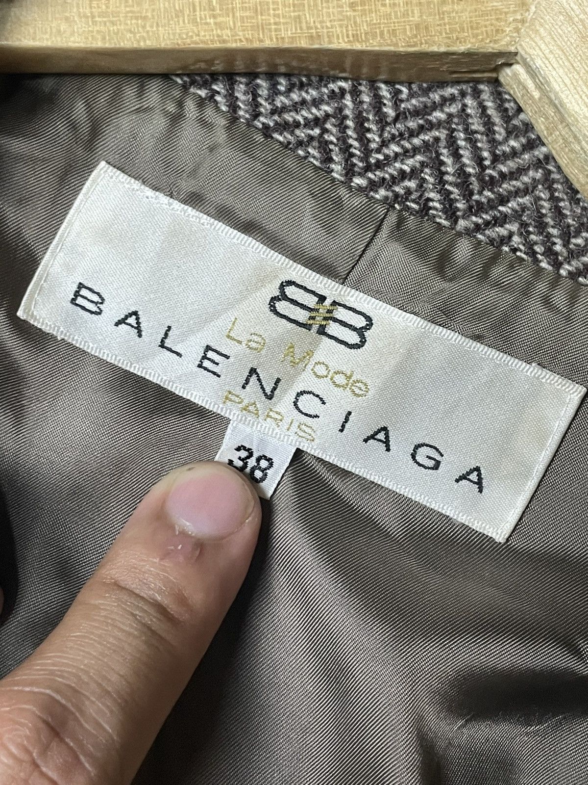 Balenciaga × Designer × Vintage BALENCIAGA Double Breasted Long Tweed Coat (104) Size US XXS / EU 40 - 8 Thumbnail