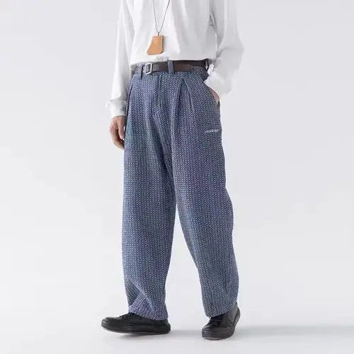 Japanese Brand 20AW Indigo Union Japan Blue Denim Sashiko Carrot Pants Size US 32 / EU 48 - 1 Thumbnail