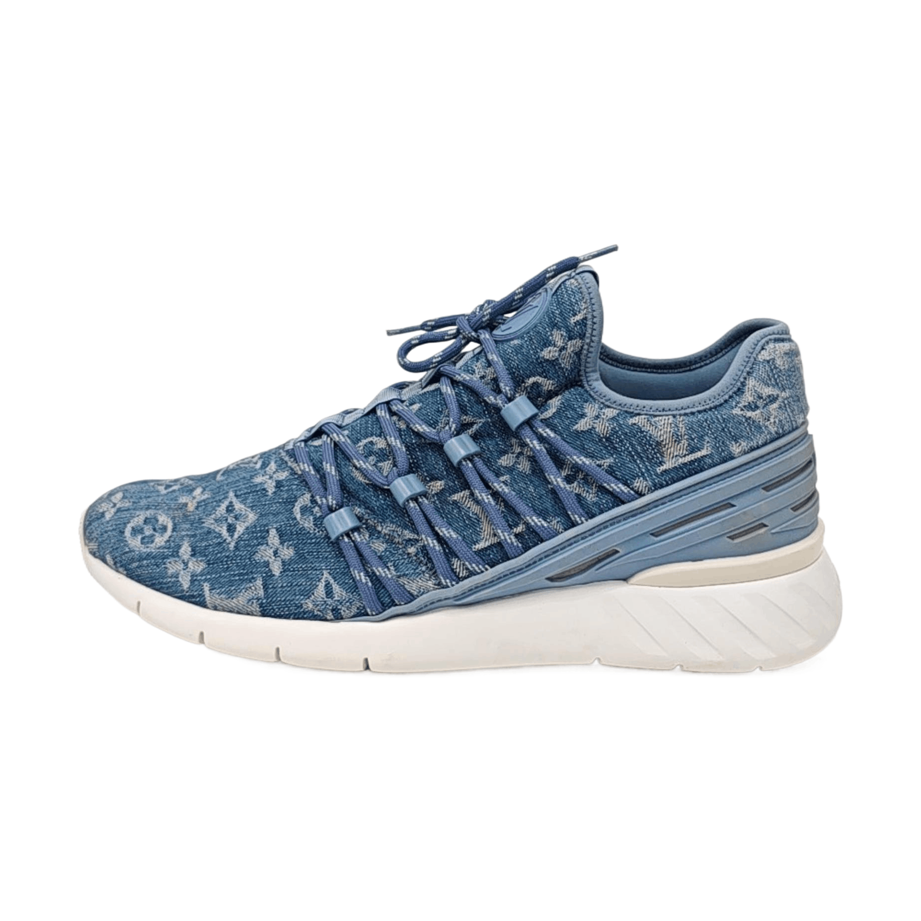 Louis Vuitton Louis Vuitton Monogram Denim Low-Top Sneakers 41.5 Size US 8.5 / EU 41-42 - 1 Thumbnail