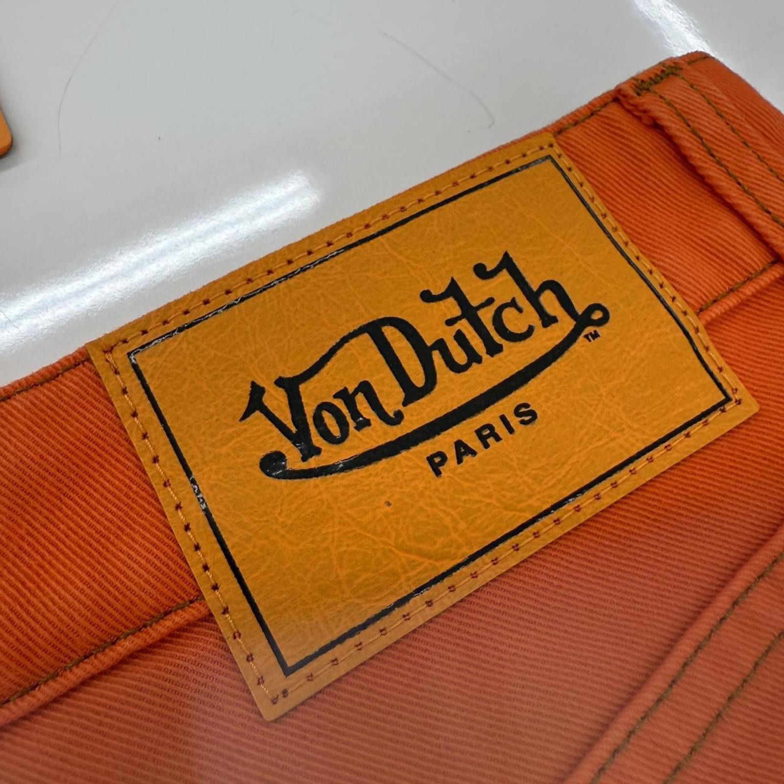 Von Dutch Von Dutch Orange Flare Jeans Size 30x34 Logo Print Size US 30 / EU 46 - 5 Thumbnail