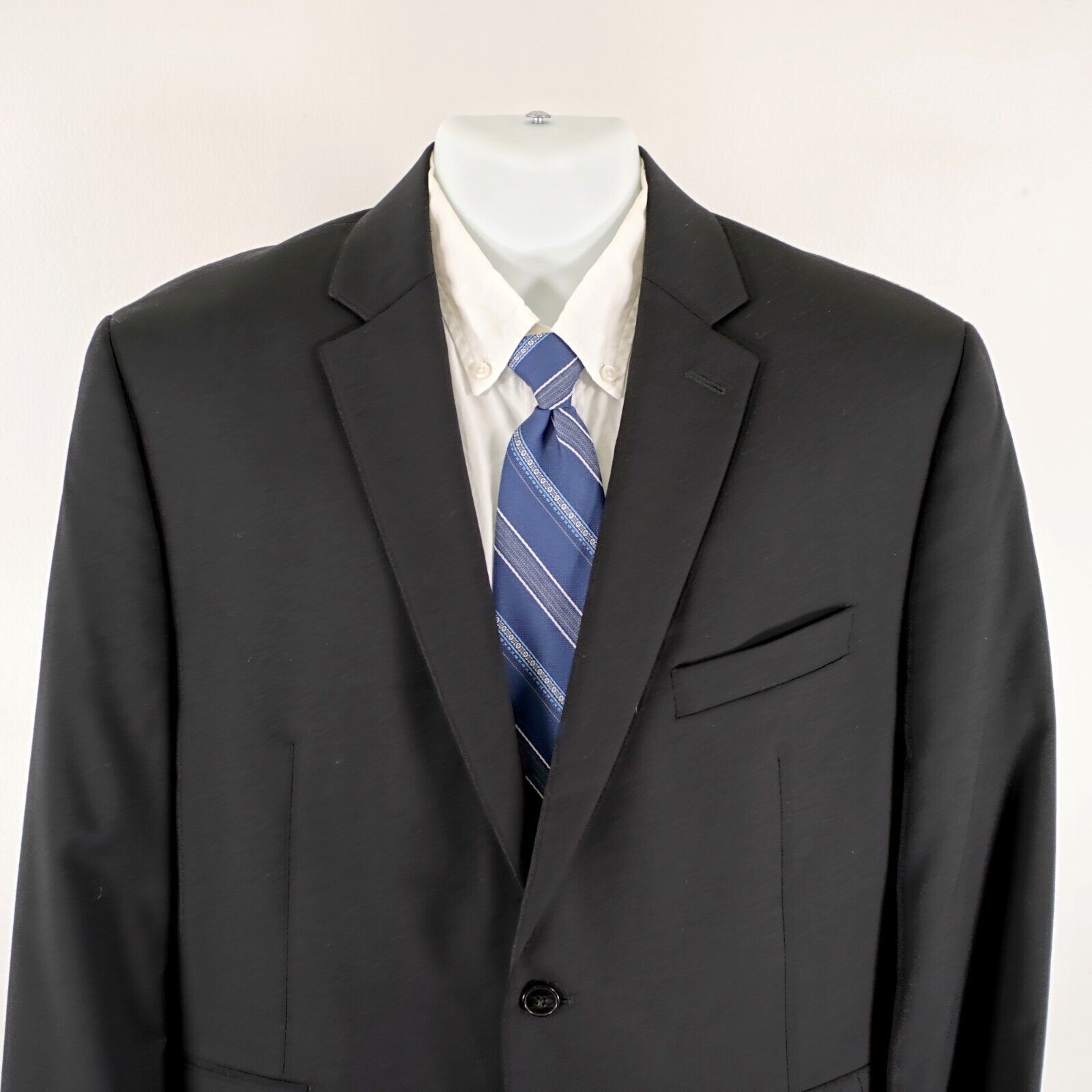 Calvin Klein Calvin Klein Black Wool 2 Button Blazer 42S Size 42S - 1 Thumbnail