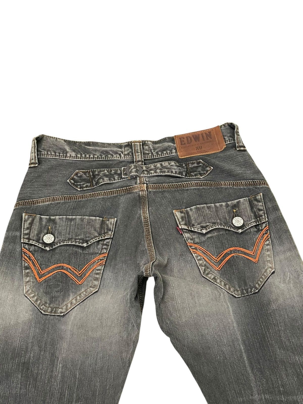 Edwin Flare Jeans Edwin XV Faded Distress Boot Cut 1🟦0 Size US 31 - 18 Thumbnail