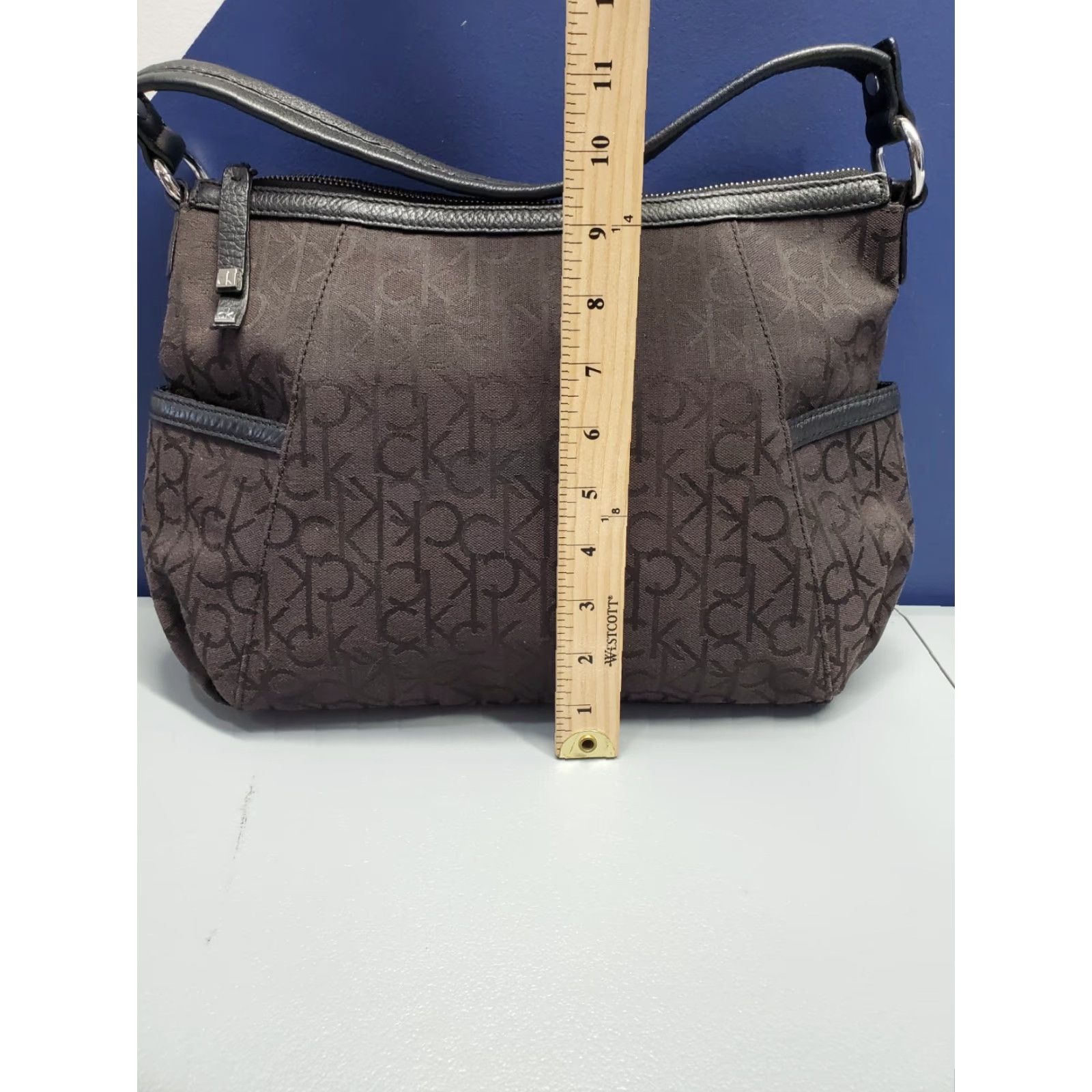 Calvin Klein Calvin Klein Hobo Bag Womens Black Canvas Shoulder Strap Silver Hardware Child? Size ONE SIZE - 7 Thumbnail