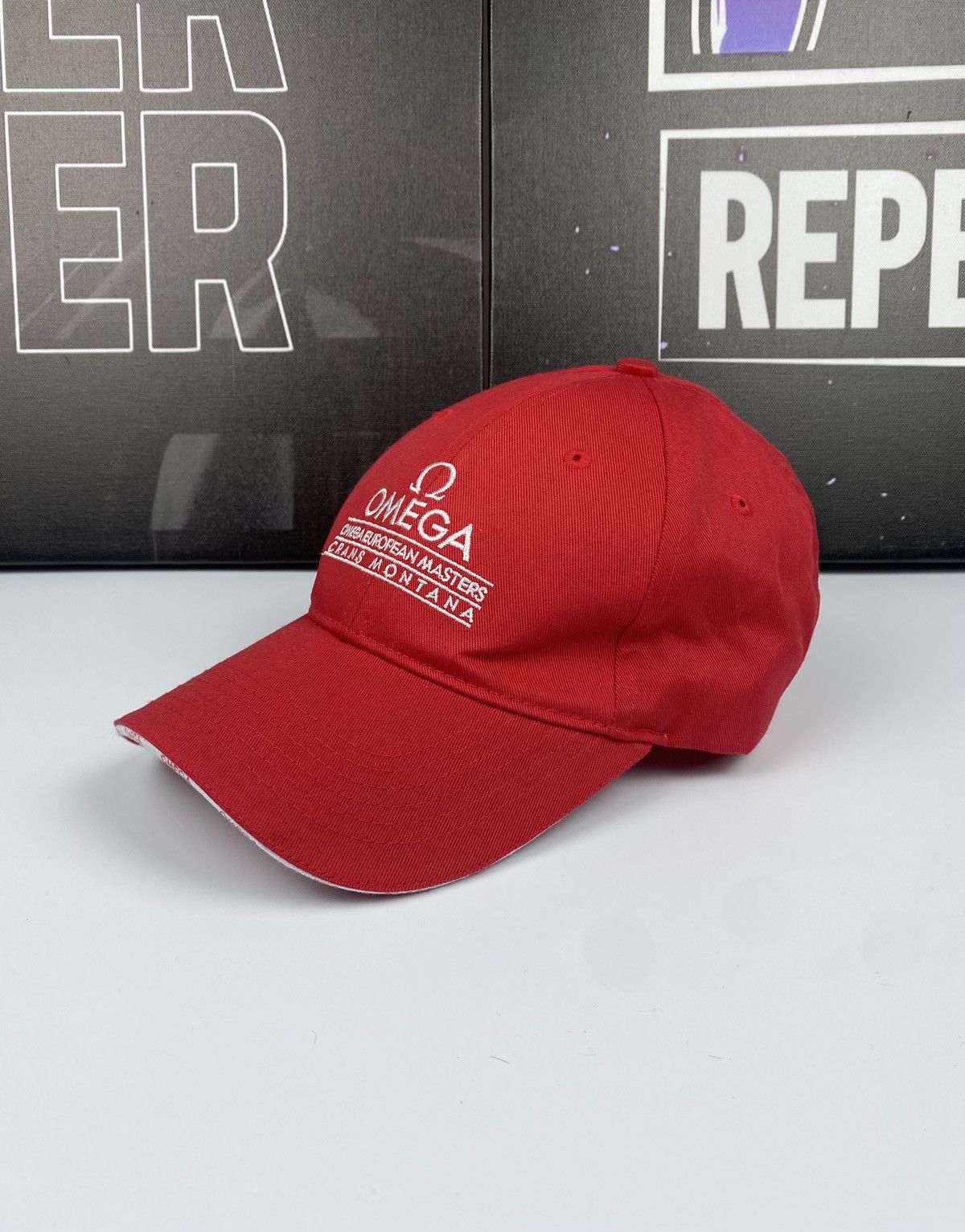 Omega 🚨 Omega Crans Montana Vintage Cap Hat Red Racing Formula1 Size ONE SIZE - 1 Thumbnail