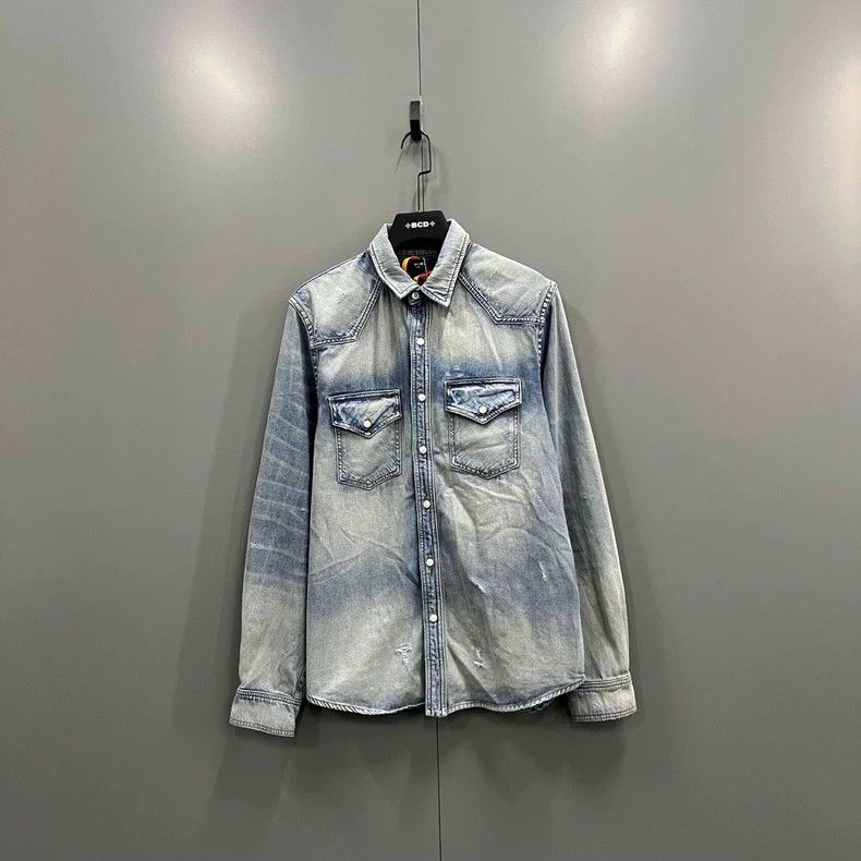 Amiri Amiri back patched logo denim shirt Size US L / EU 52-54 / 3 - 2 Thumbnail