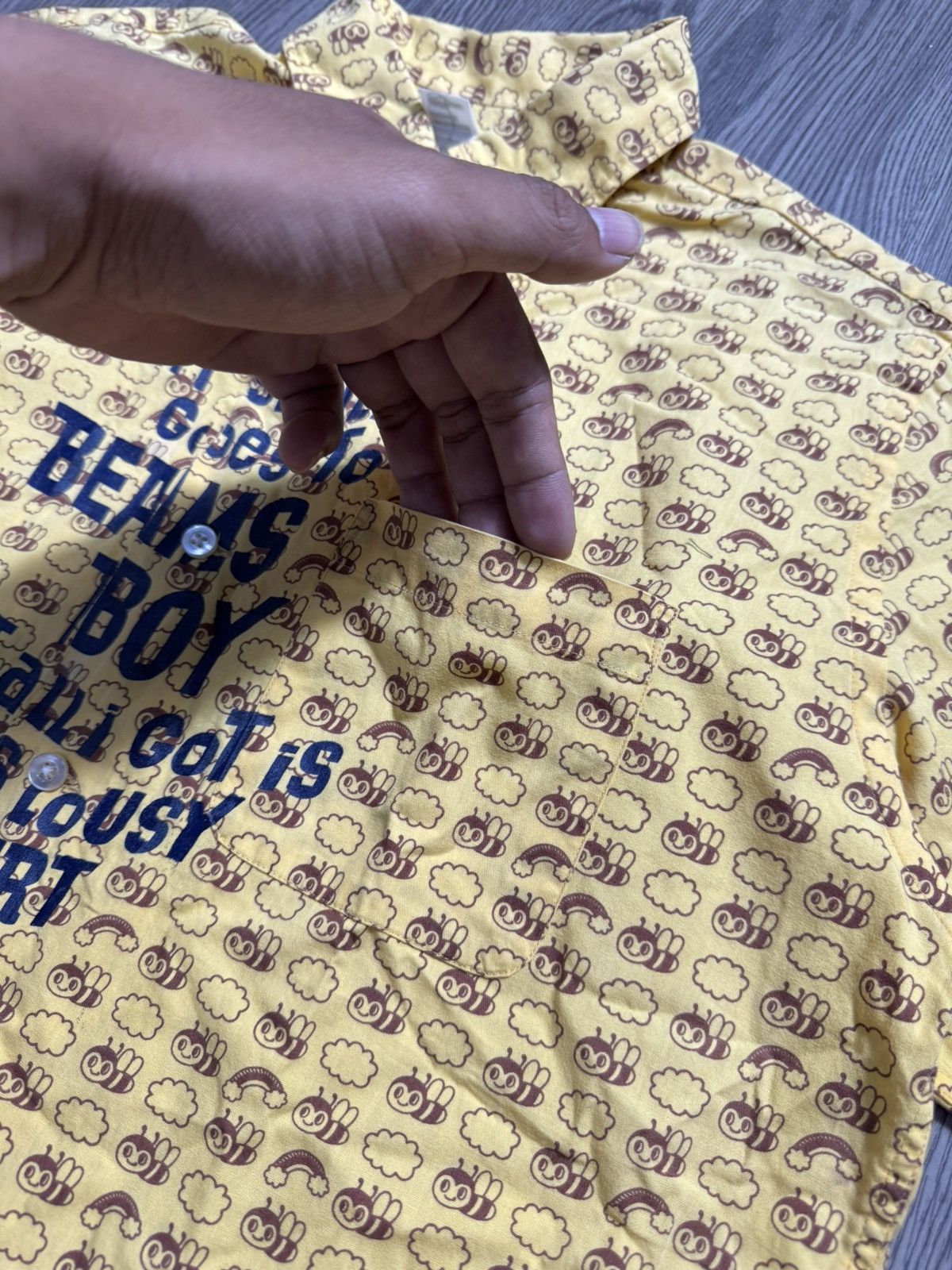 Japanese Brand Beams Boy Japan Print Bee Shirt Button Size US M / EU 48-50 / 2 - 5 Thumbnail