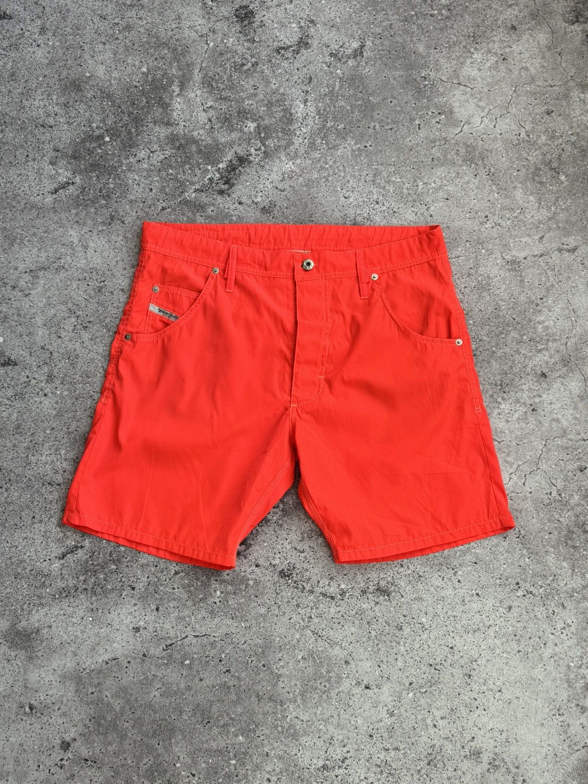 Diesel × Vintage Vintage Diesel orange beachwear nylon short Size US 32 / EU 48 - 1 Thumbnail