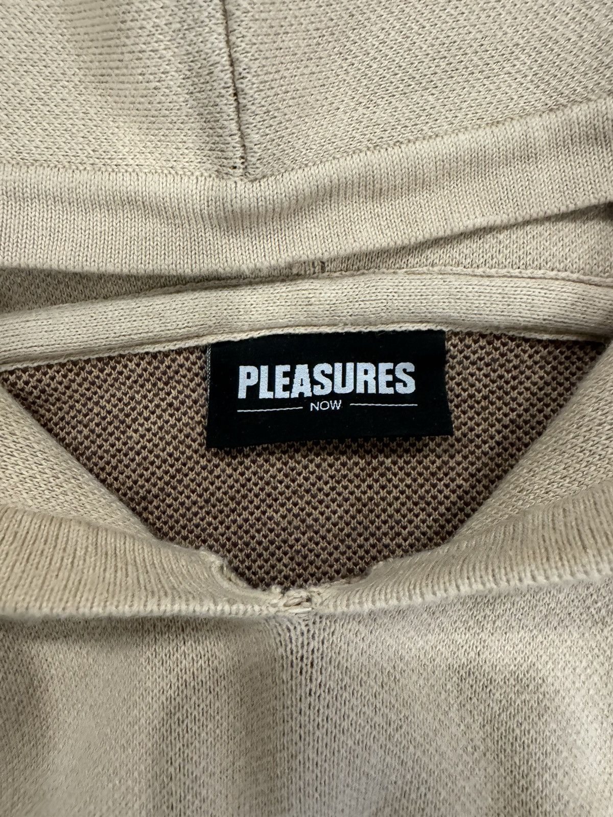Pleasures Waffle Knit Hoodie Beige Taupe Size US M / EU 48-50 / 2 - 3 Thumbnail