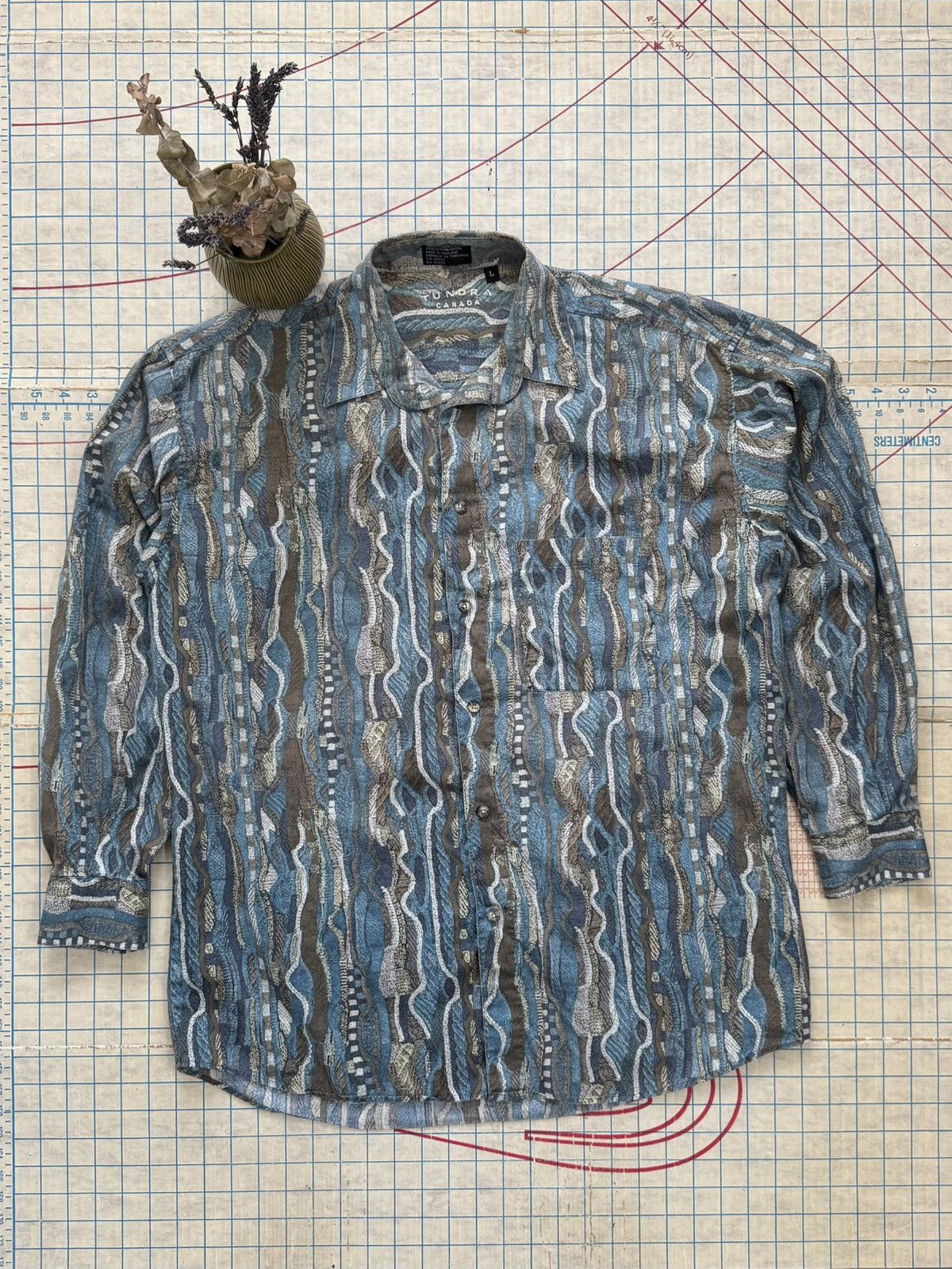 Tundra × Tundra Canada Tundra Canada Colored Cable Knit Style Button Up Shirt Large Size US L / EU 52-54 / 3 - 1 Thumbnail