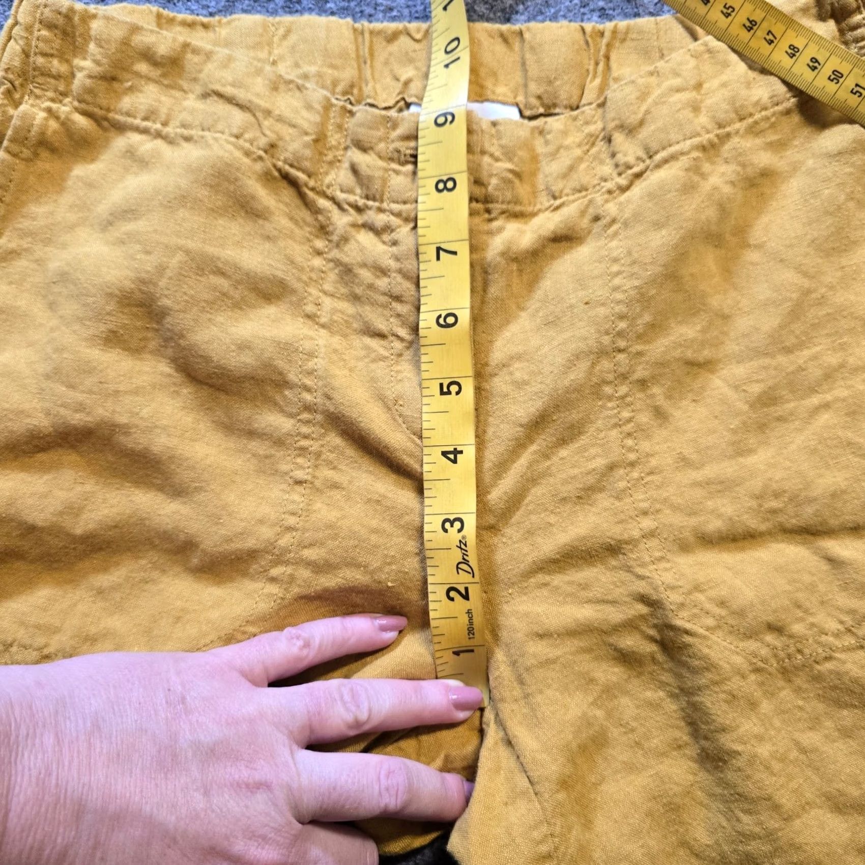 J. Jill J. Jill Pants Womens XS Petite Yellow Wide-Leg Linen Cropped Beachy Capsule Shirt/Bottom? Size 26" / US 2 / IT 38 - 6 Thumbnail