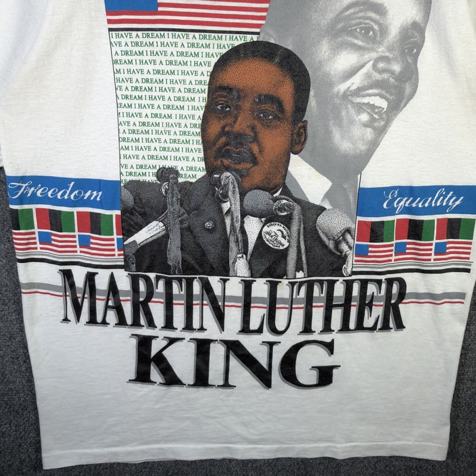 Vintage Vintage Martin Luther King Shirt Mens Large White 90s AOP Size US L / EU 52-54 / 3 - 4 Thumbnail