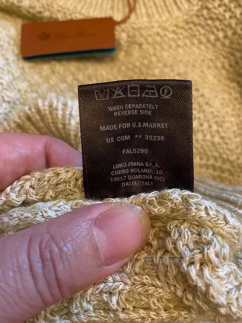Loro Piana Loro Piana Heavy linen thick cable knit sweater, sweater, Size US M / EU 48-50 / 2 - 7 Thumbnail