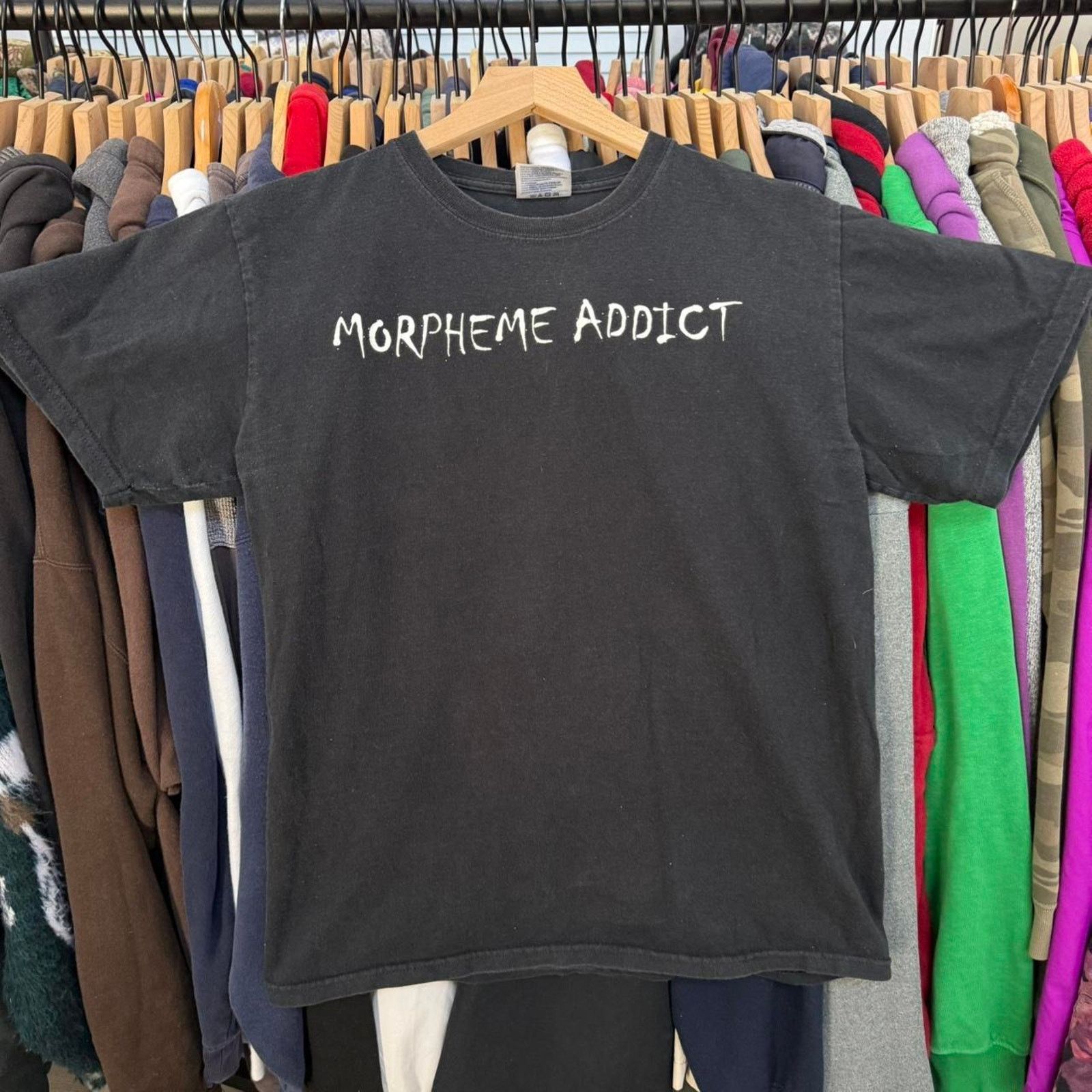 Other Vintage Y2K Morpheme Addict Parody Shirt Funny In Black Size US M / EU 48-50 / 2 - 2 Thumbnail