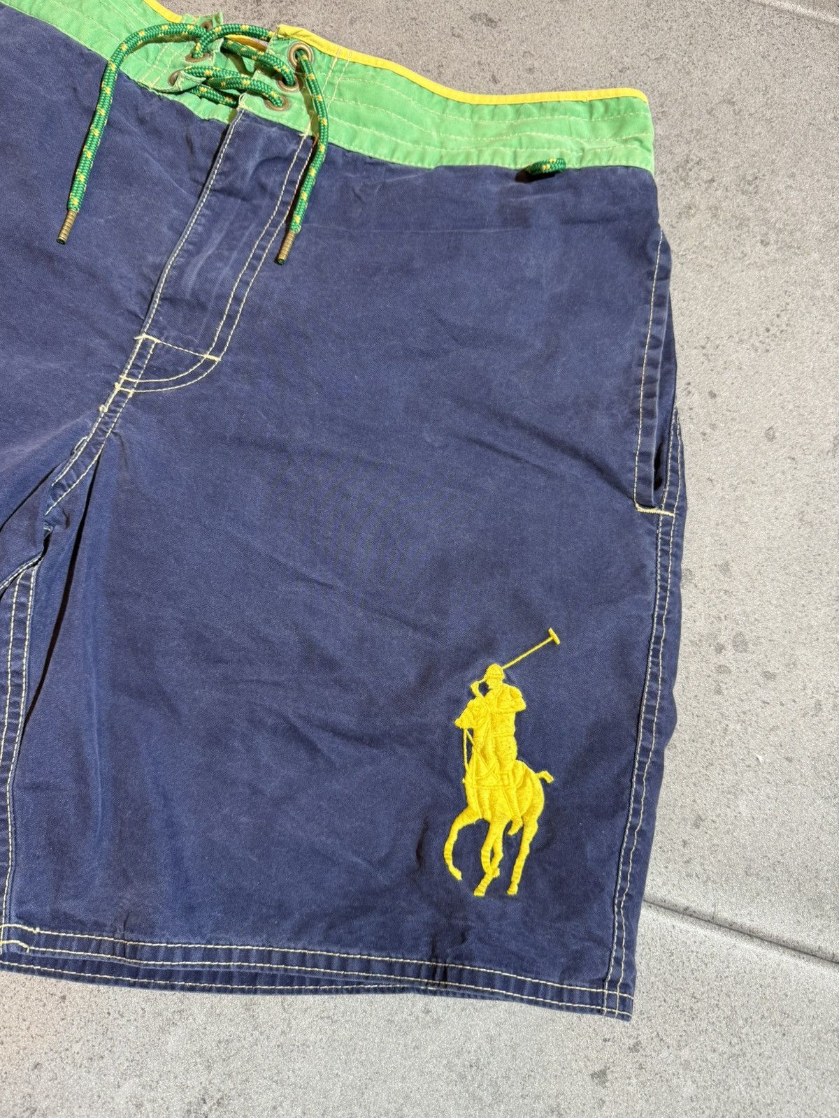 Polo Ralph Lauren × Vintage Vintage 90s Polo Ralph Lauren Swimming Shorts big logo Size US 30 / EU 46 - 2 Thumbnail