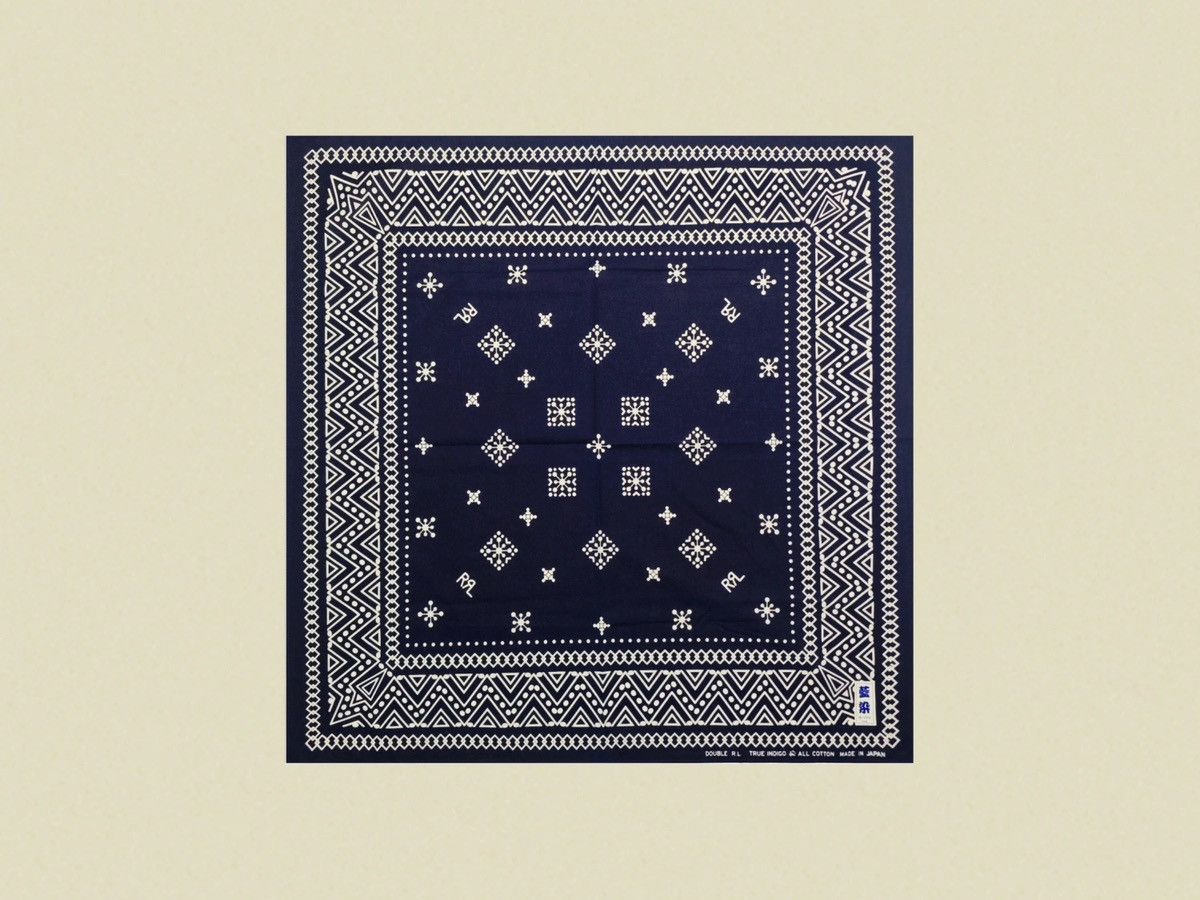 RRL Ralph Lauren RRL Vintage Printed Bandanna COTTON Scarf handkerchief Size ONE SIZE - 1 Thumbnail