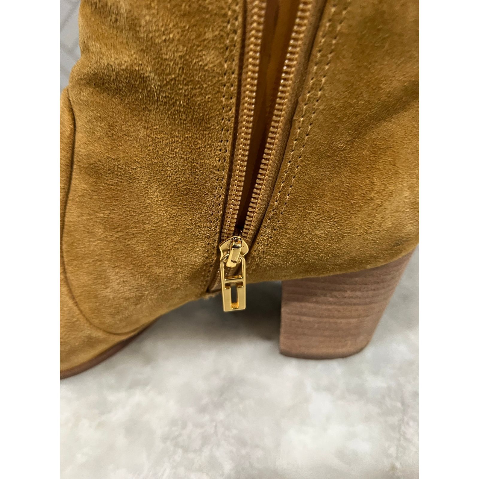 Tory Burch Tory Burch Women’s Suede Ankle Boots Tan Leather Size US 9 / IT 39 - 8 Thumbnail