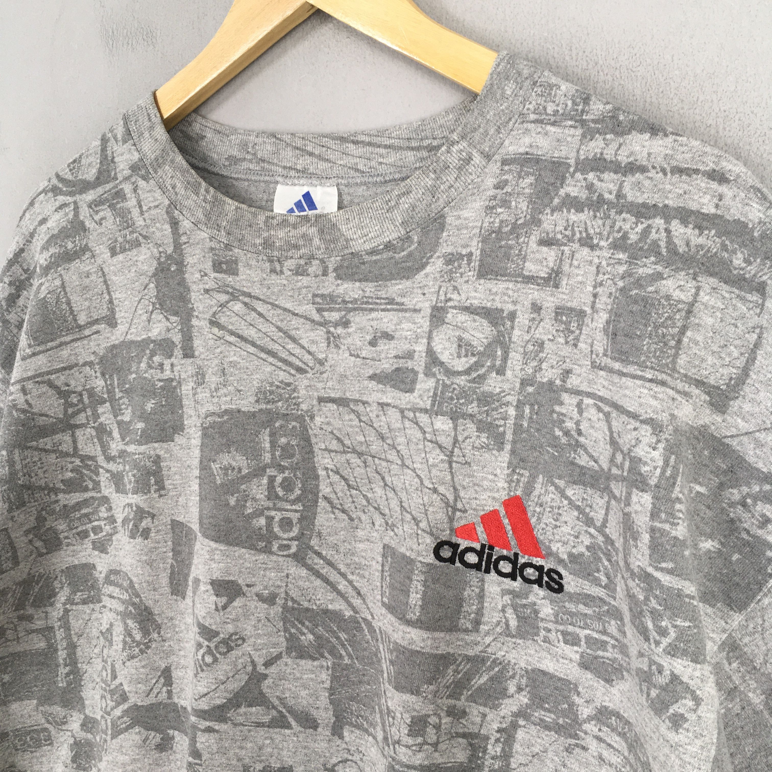 Adidas × Vintage Vintage 90's Adidas Equipment Football T shirt Large Size US L / EU 52-54 / 3 - 3 Thumbnail