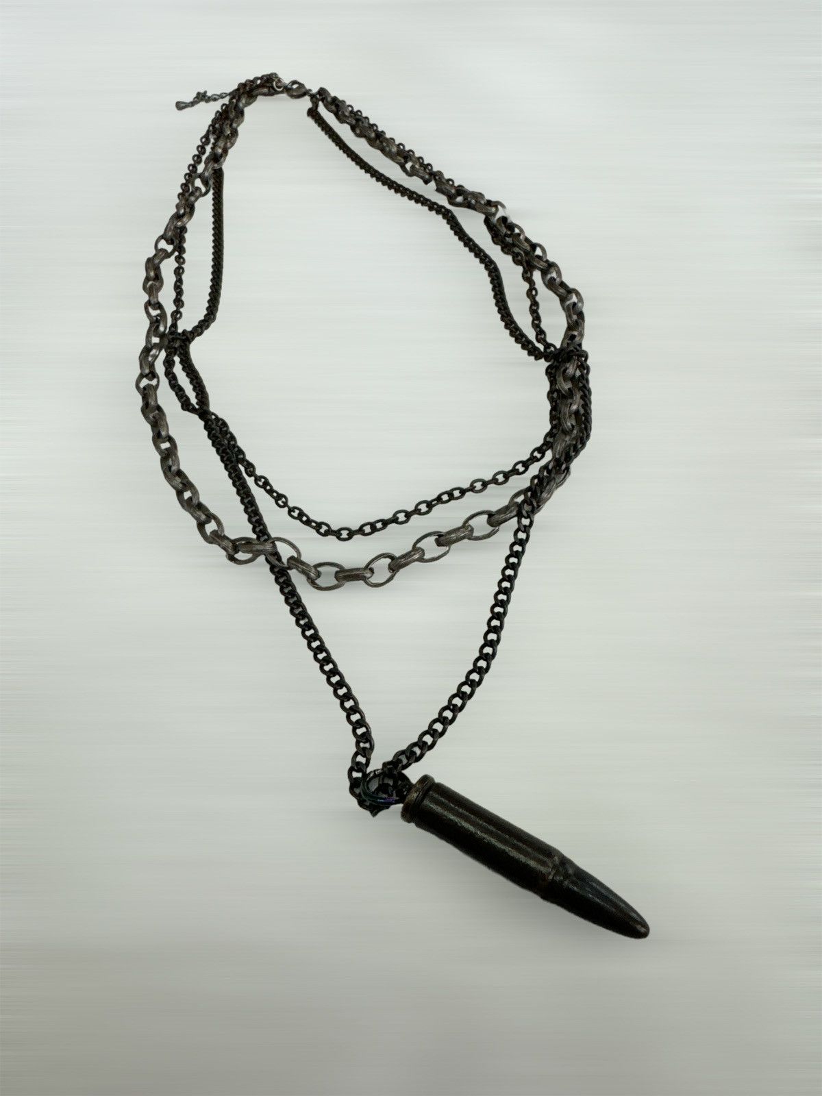 Japanese Brand MULTICHAINS BULLET PENDANT NECKLACE Size ONE SIZE - 1 Thumbnail