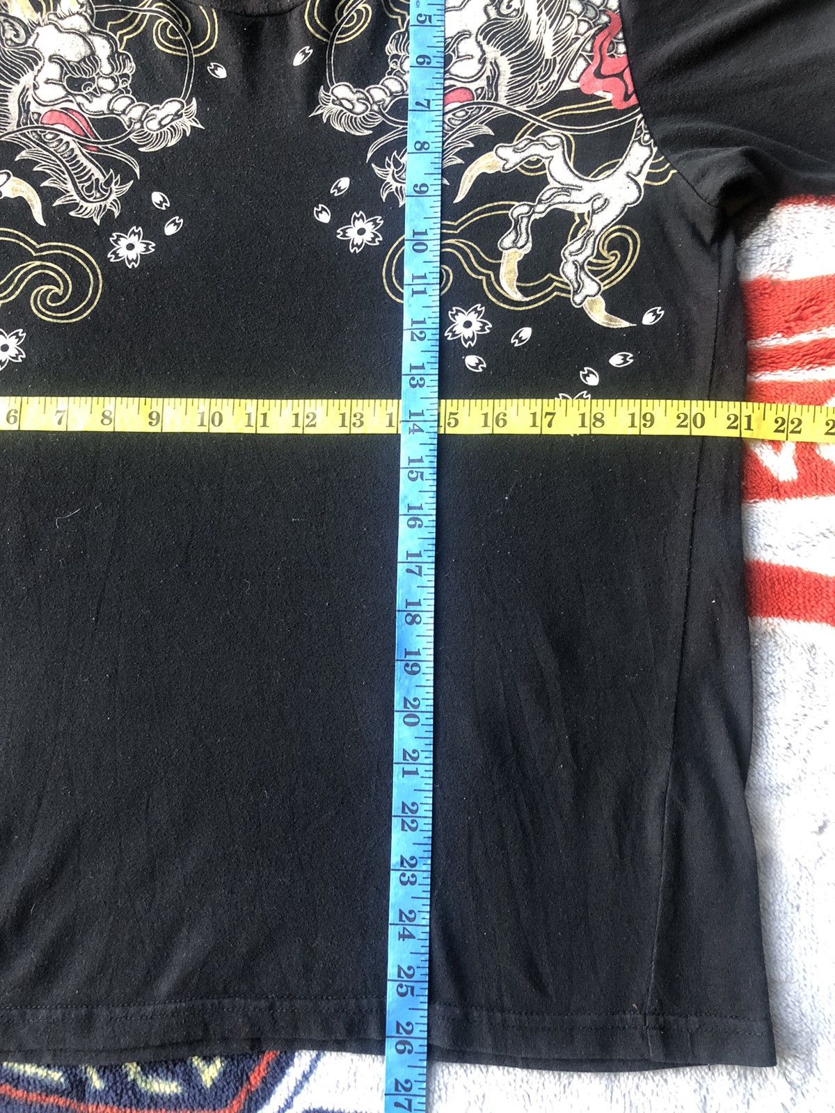 Karakuri Tamashii Vintage 90's Sukajan Design Dragon x Fish Koi Shirt Tee Size US M / EU 48-50 / 2 - 9 Thumbnail