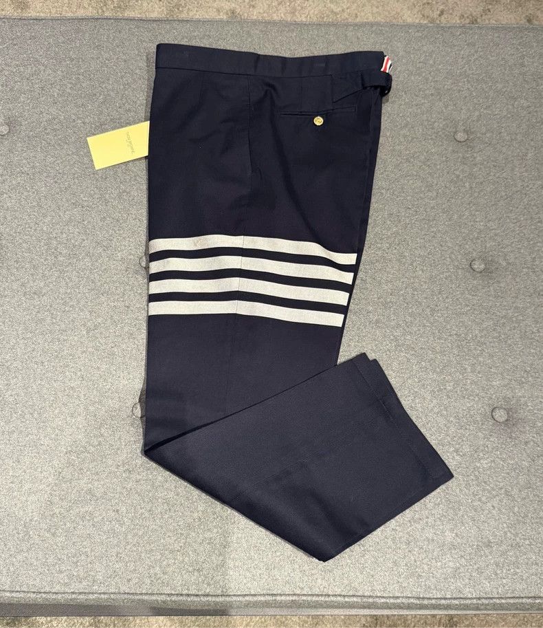 Thom Browne Thom Browne Size 2 Classic dark blue four-bar suit pants 2 Size US 29 - 3 Thumbnail