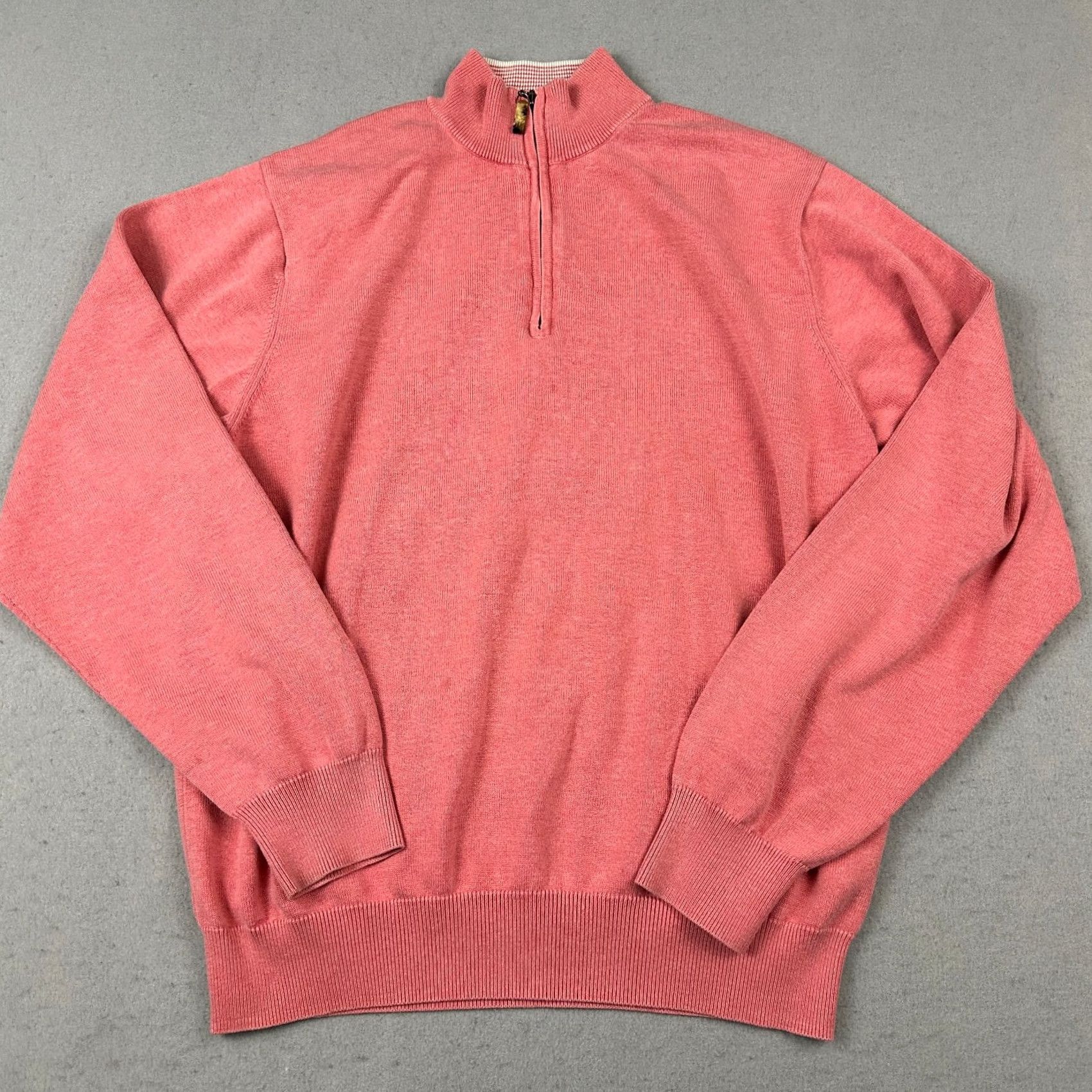 Peter Millar Peter Millar Sweater Men L Pink Solid 1/4 Zip Pullover Golf Silk Cashmere Knit Logo Pullover Men Sports Size US L / EU 52-54 / 3 - 2 Thumbnail