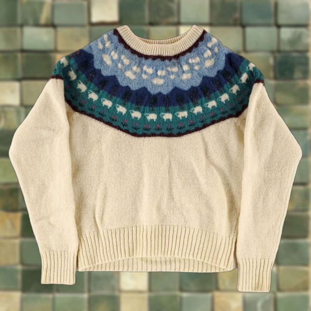 Vintage Woolrich Wool 100% Wool Sweater Cream Ivory Womens M Pullover Pasture Sheep Modern/Classic? Size M / US 6-8 / IT 42-44 - 1 Thumbnail
