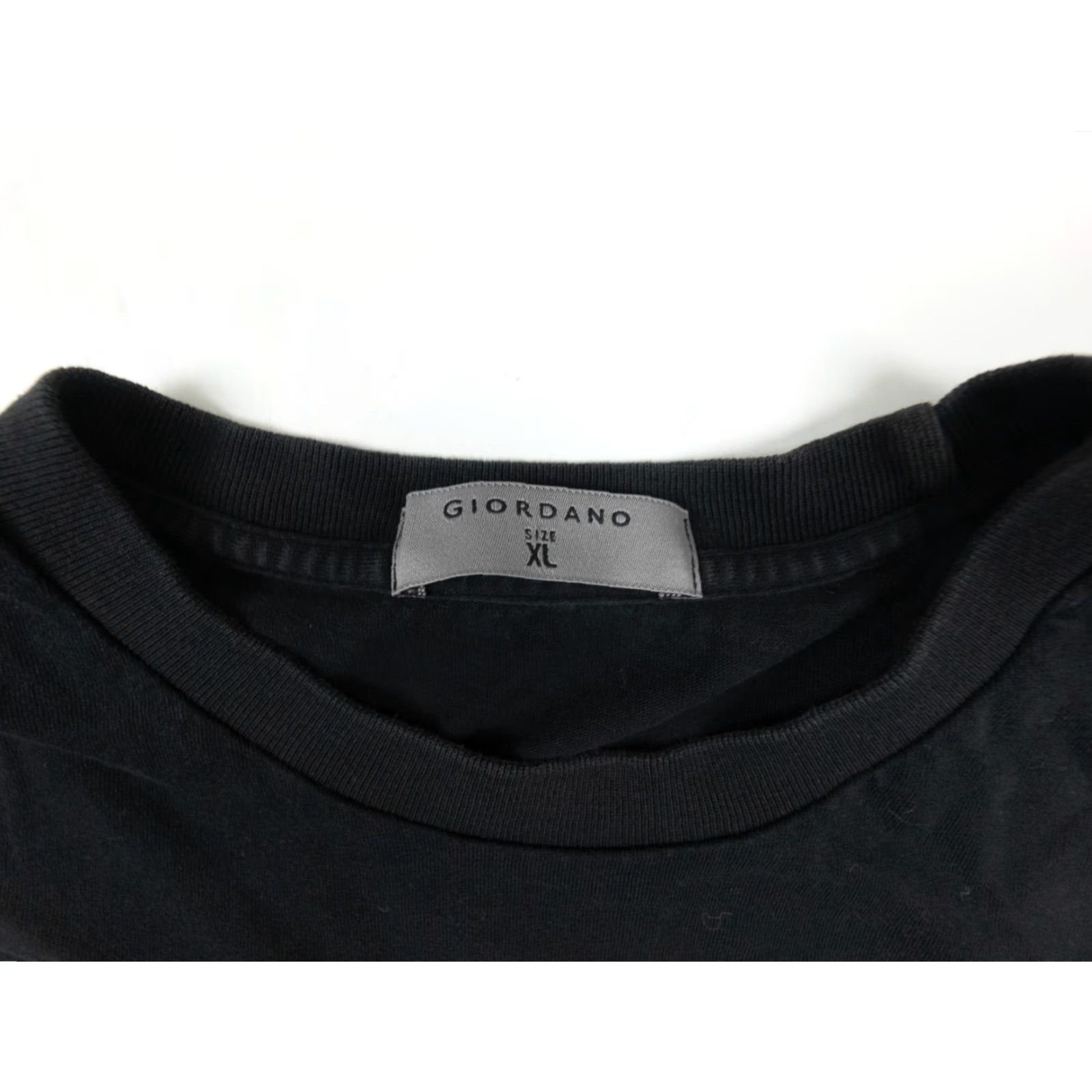 X-LARGE Giordano Black Graphic Tee Adult XL Short Sleeve Casual T-Shirt Men Size US XL / EU 56 / 4 - 4 Thumbnail