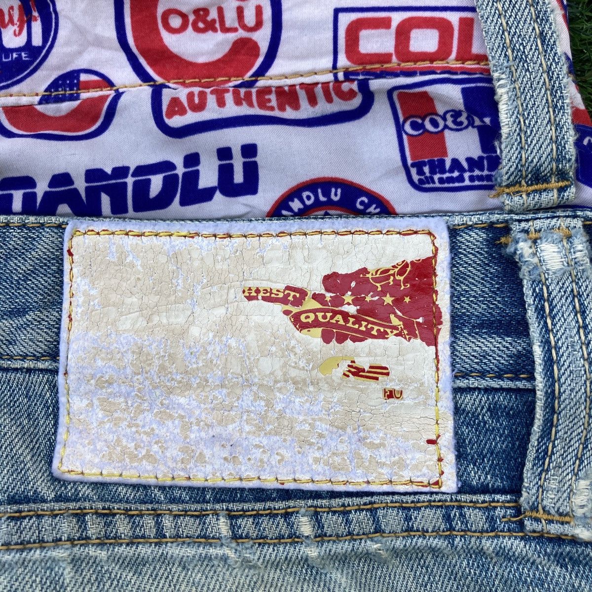 Hysteric Glamour CO & LU DISTRESSED JEANS Size US 35 - 15 Thumbnail
