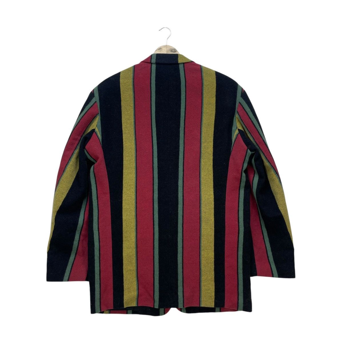 Designer × Issey Miyake × Japanese Brand 💥Vintage Japanese Brand Grass Men Colourful Stripe Down Size US L / EU 52-54 / 3 - 2 Thumbnail