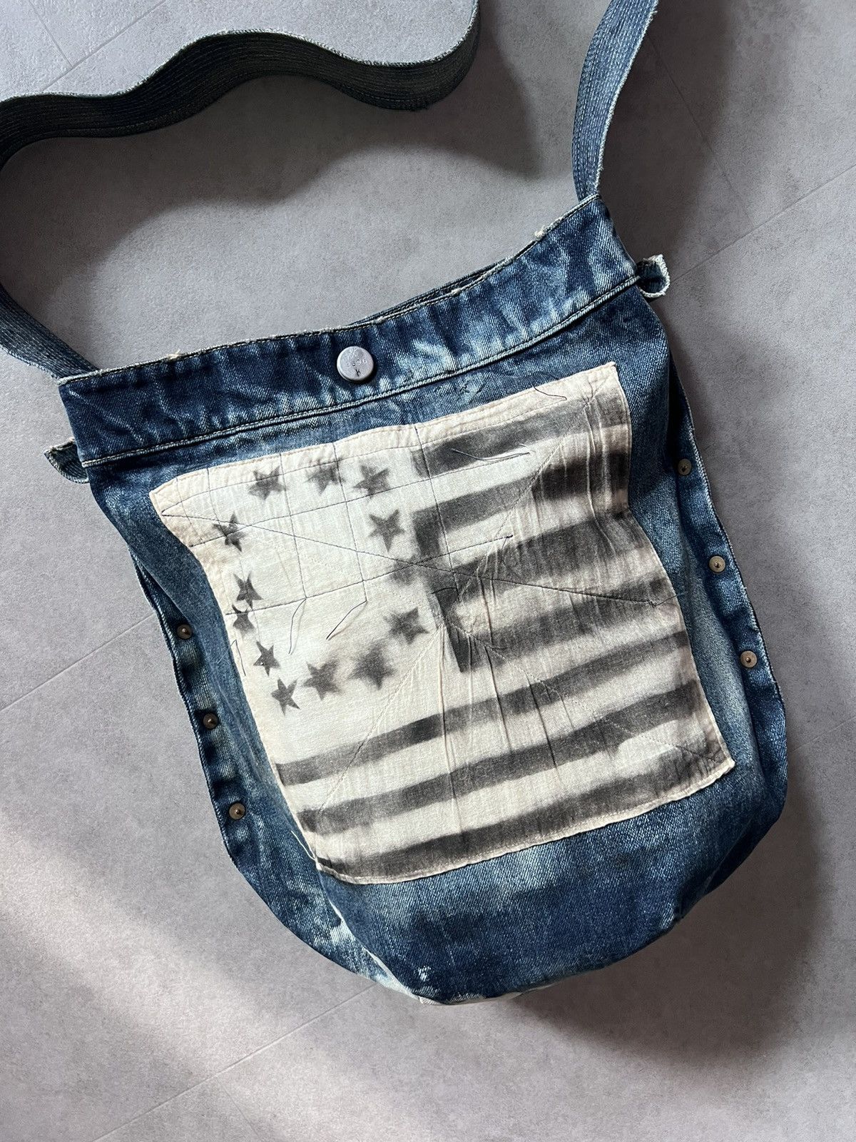 Kapital × Kapital Kountry Kapital Denim Americana Military Shoulder Bag Size ONE SIZE - 3 Thumbnail