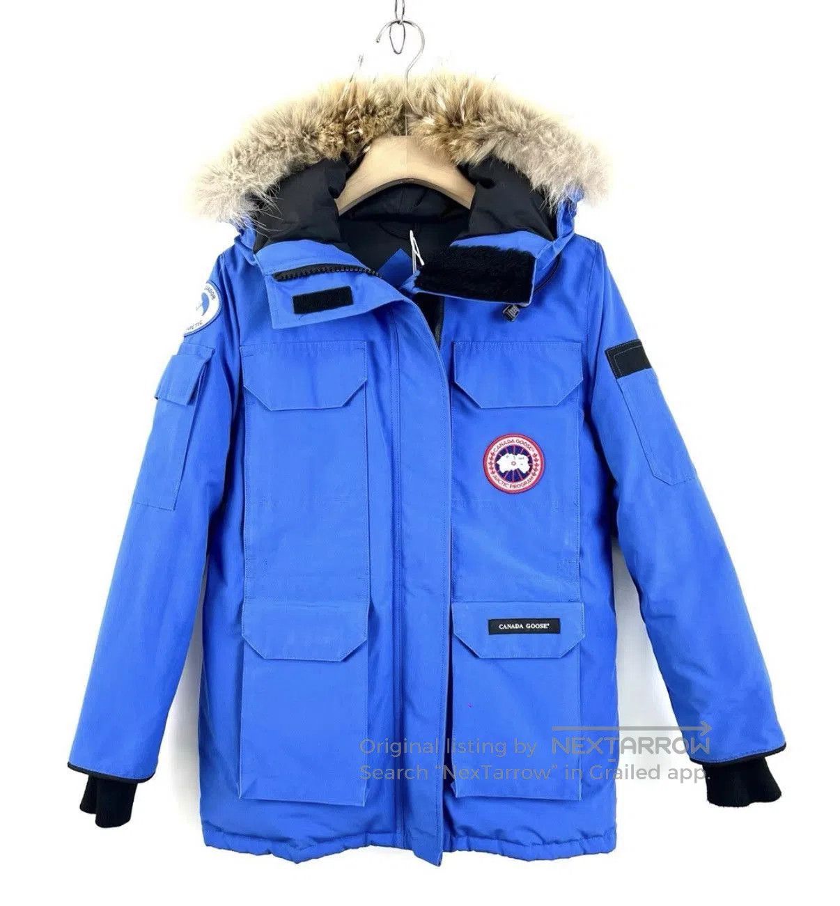 Canada Goose Blue Heavy Winter Coat with Fur Hood. Size US XS / EU 42 / 0 - 1 Thumbnail