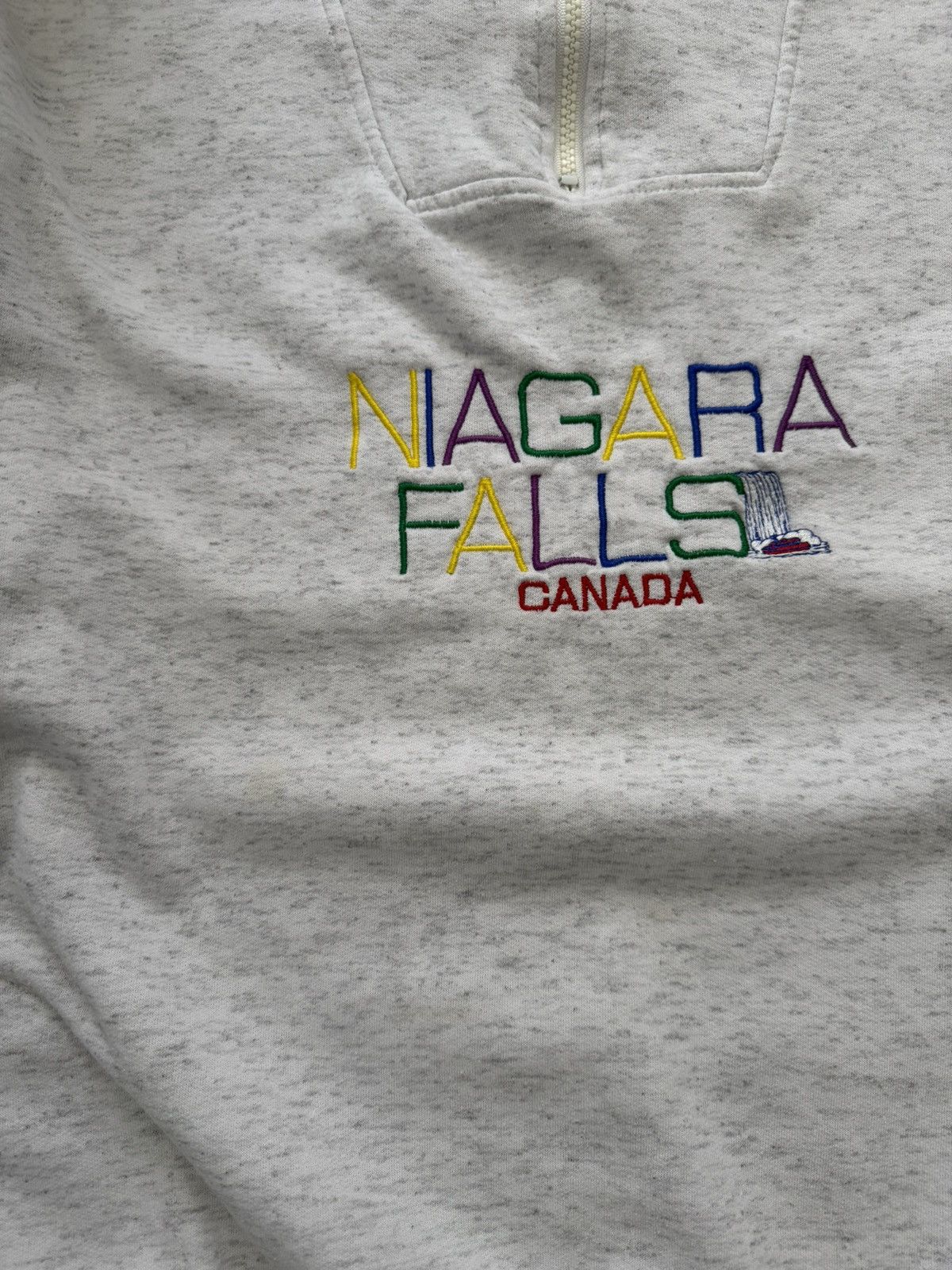 Vintage Vintage Niagra Falls Canada Tourist 1/4 Zip Sweater XL Size US XL / EU 56 / 4 - 4 Thumbnail