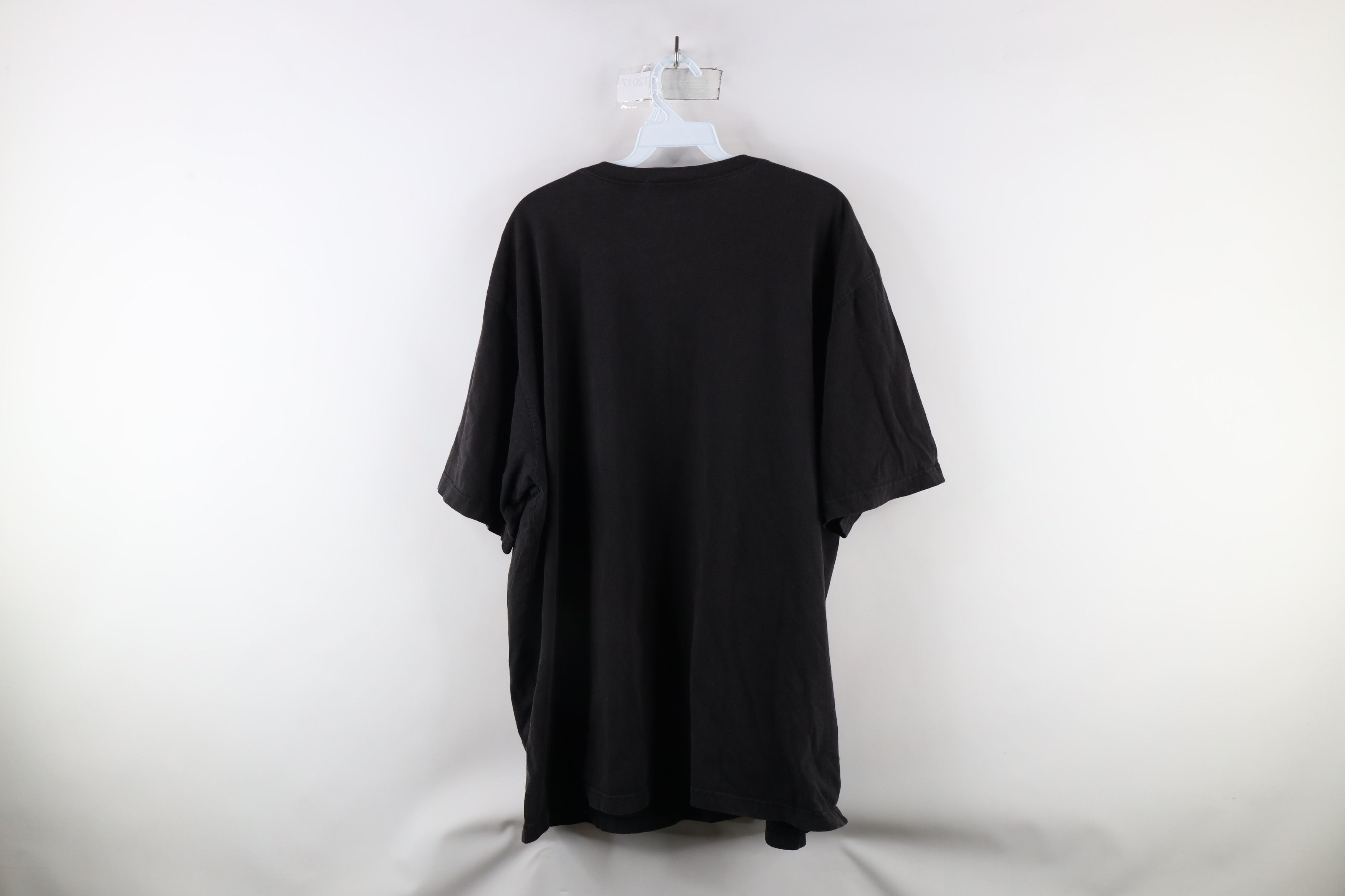 Vintage Vintage 90s Streetwear Blank Pocket Cotton T-Shirt Black Size US XXL / EU 58 / 5 - 9 Thumbnail