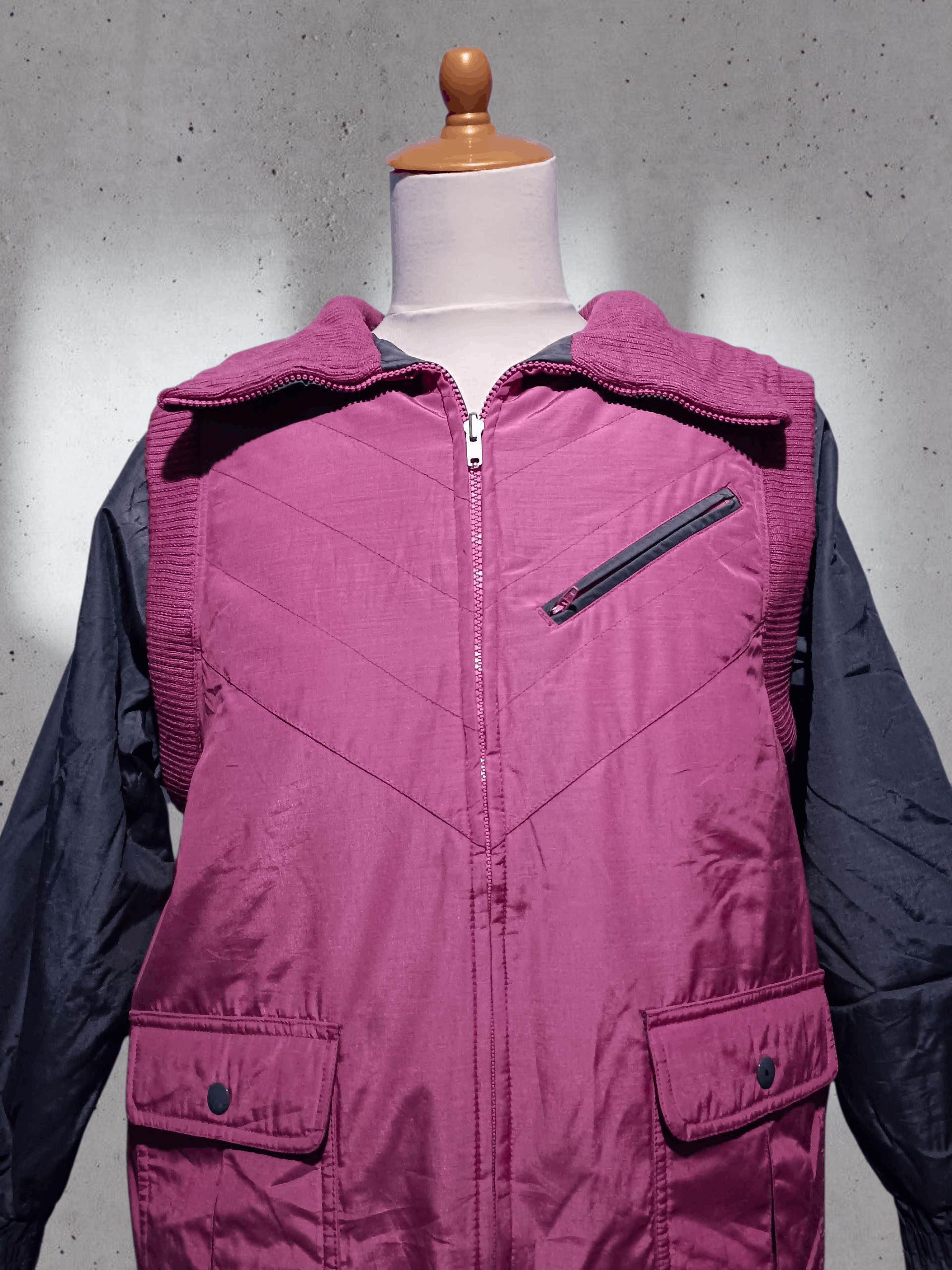 Japanese Brand Two Tone Convertible Puffer Down Jacket Size US L / EU 52-54 / 3 - 9 Thumbnail