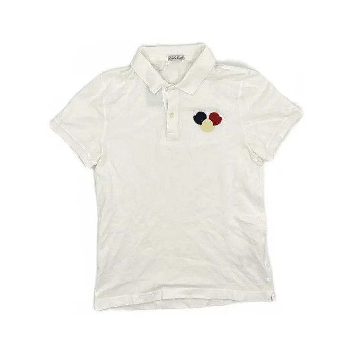 Moncler Moncler White Short-Sleeve Polo Shirt Size US S / EU 44-46 / 1 - 1 Thumbnail