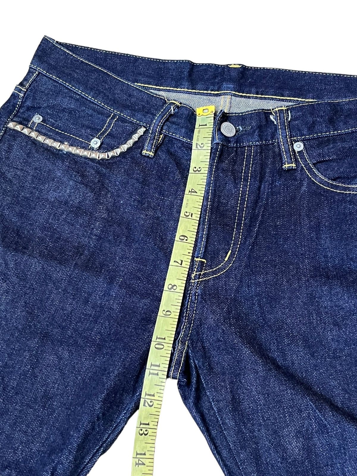 Hysteric Glamour HYSTERIC GLAMOUR (SAMPLE)STUDDED POCKET SELVEDGE DENIM JEAN Size US 32 / EU 48 - 15 Thumbnail
