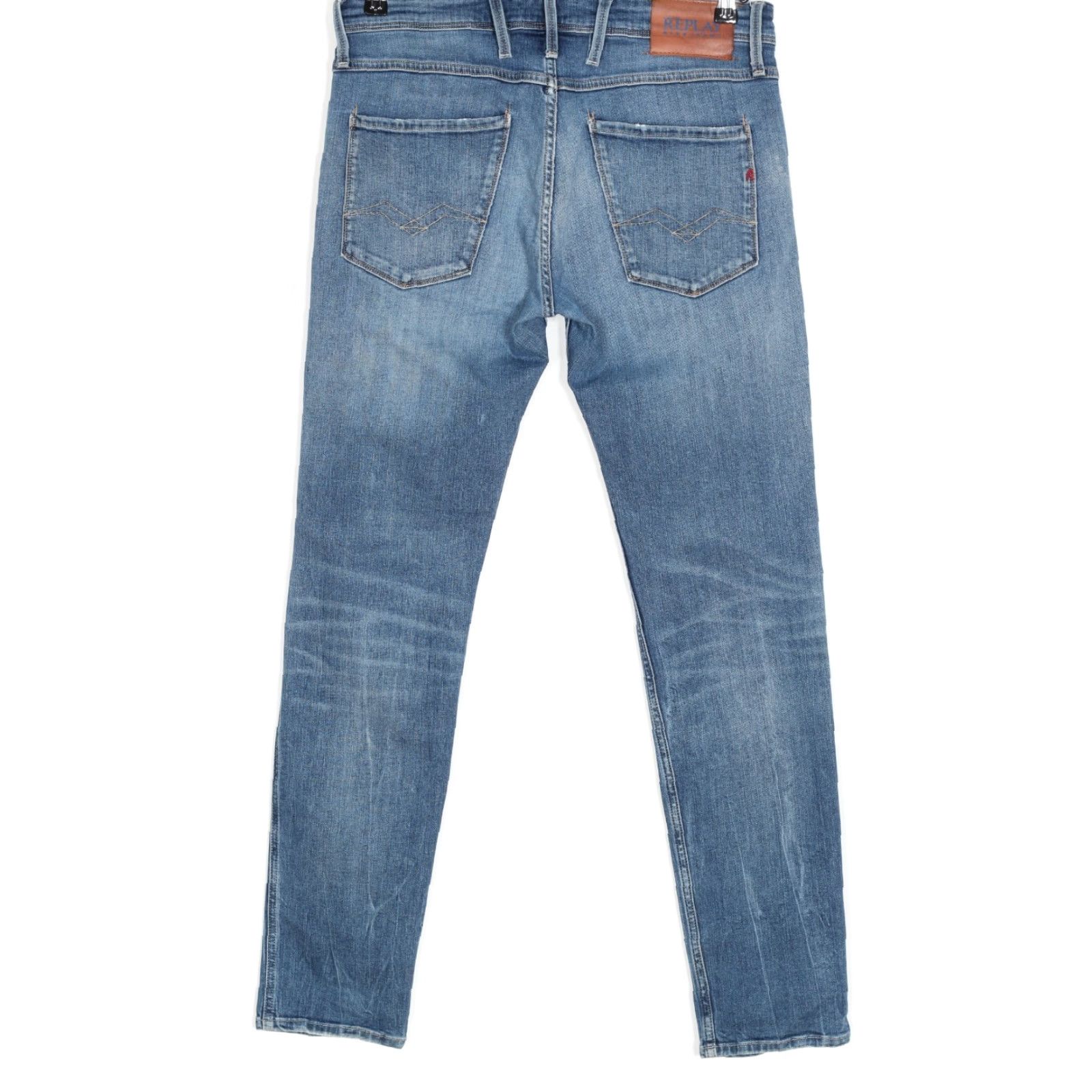 Replay REPLAY ANBASS Slim Fit Stretch Jeans Men W31 L32 DZ8127 Jeans Mens Slim Blue 31 Inseam 32 Inseam 5-Pocket Denim Cotton Elastane Mid Rise DZ8127 Size US 31 - 2 Thumbnail