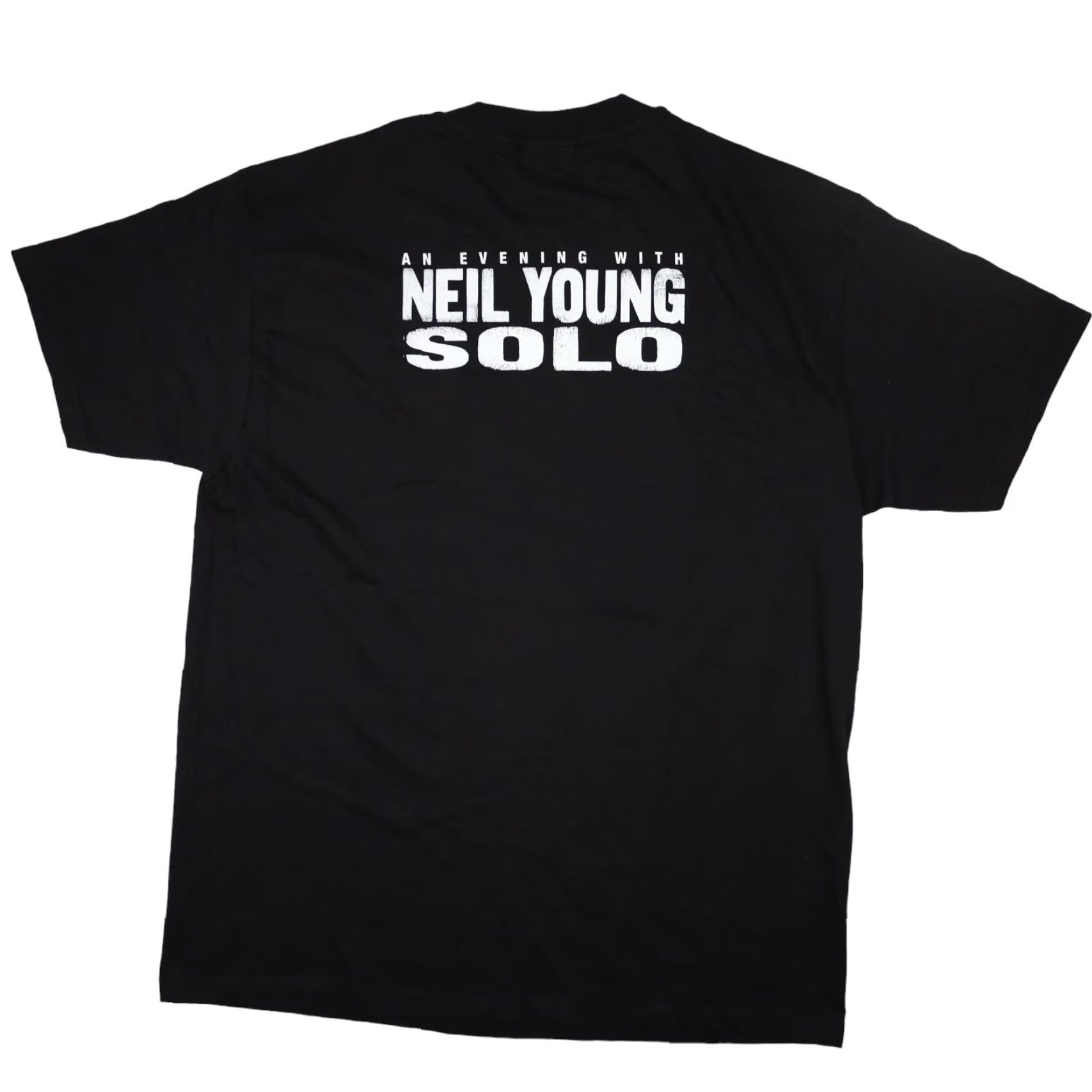 Vintage VINTAGE Neil Young Solo Smithsonian Awards Nominee T-Shirt Mens Large Black 1999 Graphic Shirt Size US L / EU 52-54 / 3 - 7 Thumbnail