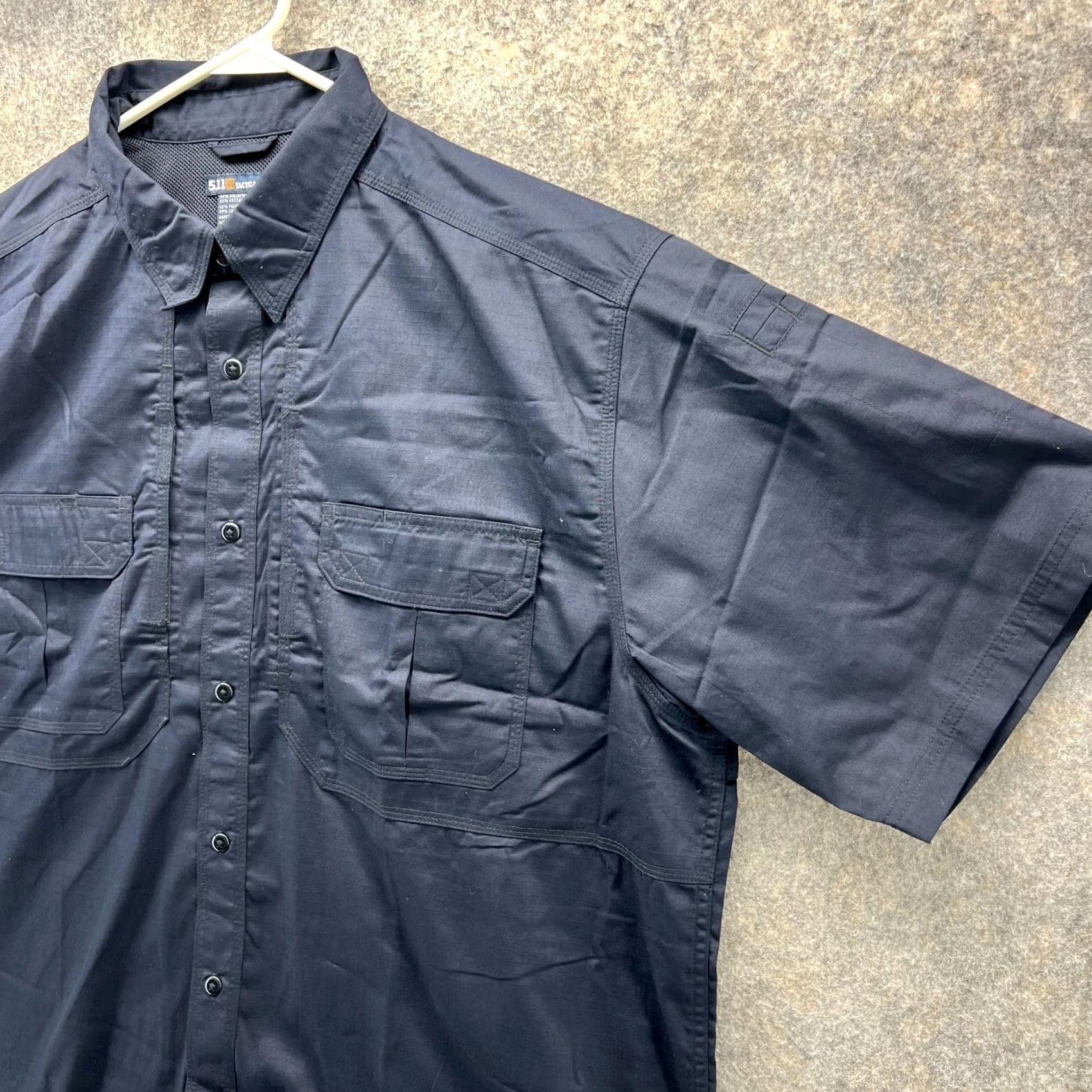 Vintage 5.11 Tactical Shirt Men 2XL Blue Button Down Pocket Ripstop Police Teflon NEW Size US XXL / EU 58 / 5 - 5 Thumbnail