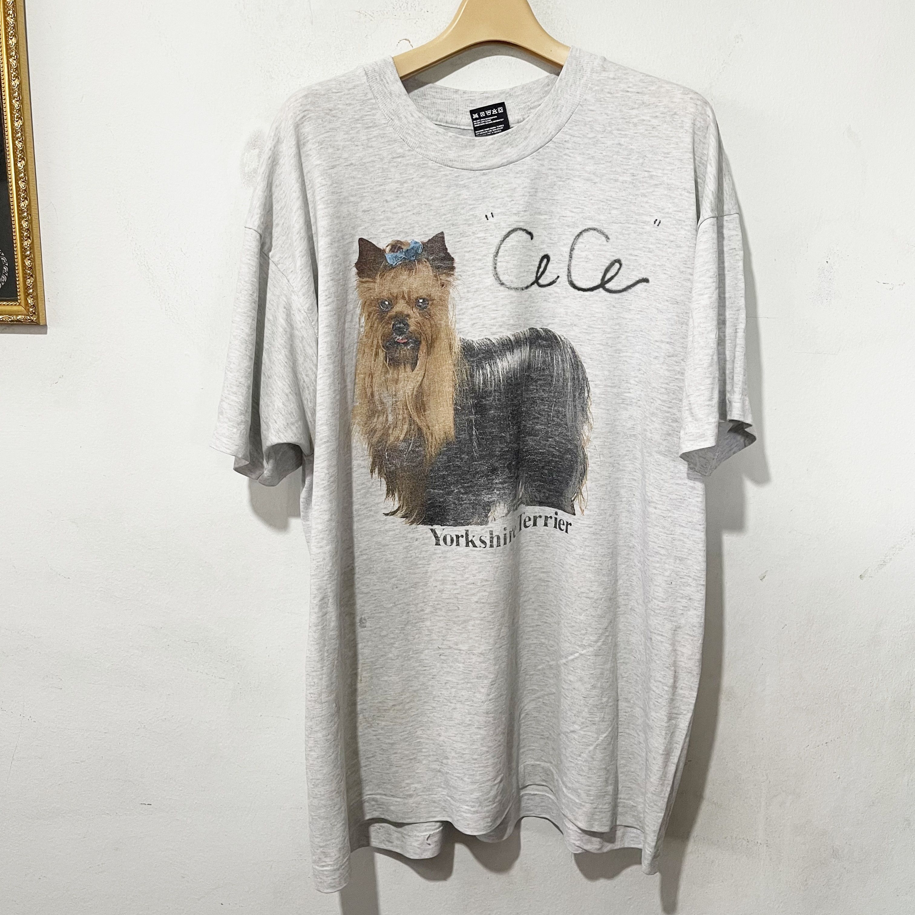 Vintage Vintage 90s Yorkshire Terrier T-Shirt Size US XL / EU 56 / 4 - 1 Thumbnail
