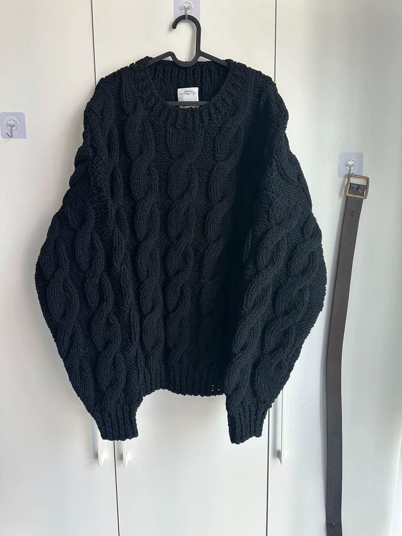トップス visvim AMPLUS BOATNECK HAND-KNIT 3 black visvim AMPLUS BOATNECK HAND-KNIT 3 black