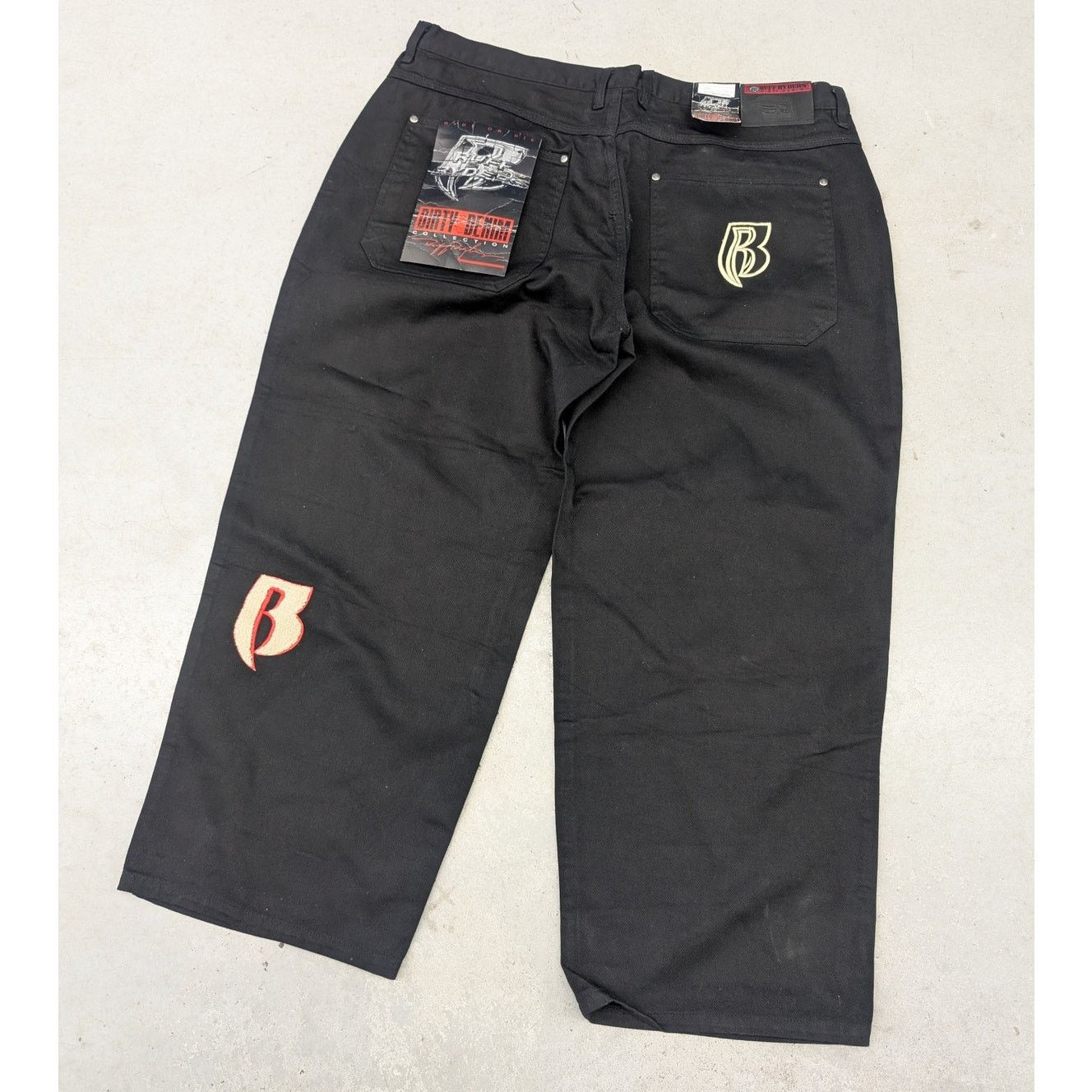 Ruff Ryders × Vintage Vintage Rough Ryders Dirty Denim Baggy Wide Leg ...