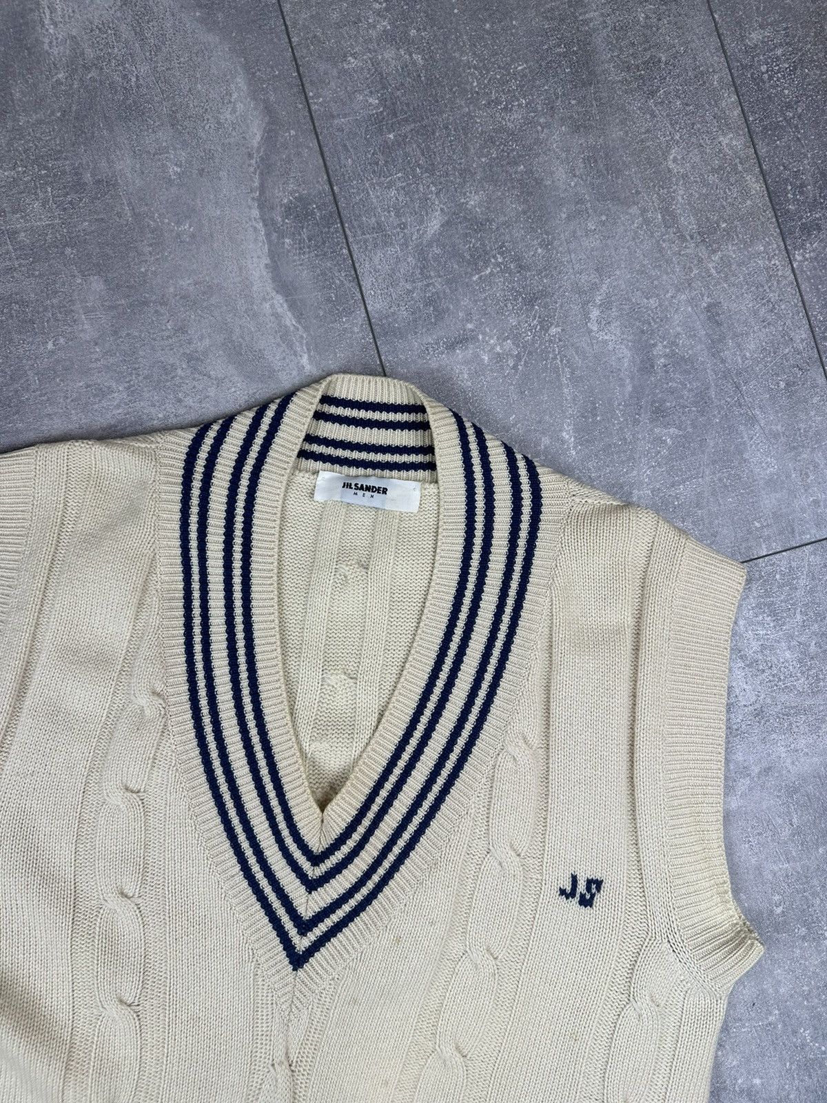Jil Sander Jil Sander Men Knitted West Sweater Luxury Small Logo Size US XL / EU 56 / 4 - 11 Thumbnail